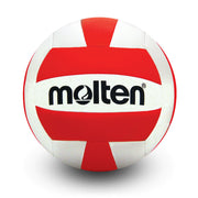 Camp/Recreation Volleyball MS500 Red/White Machine Stitched Camp Ball, Ultra Soft Cover, Official Size