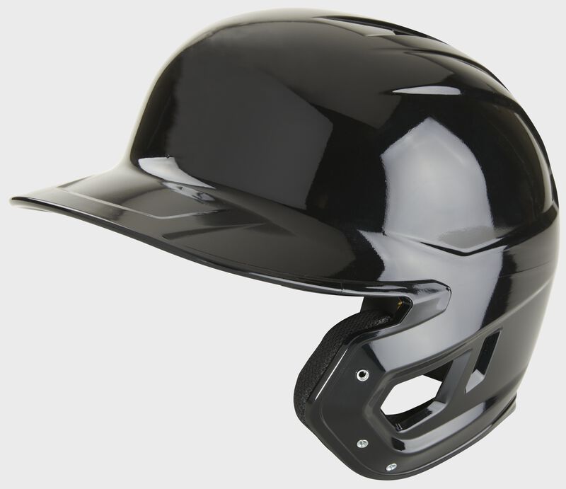 Rawlings Mach Adult Gloss Right Handed Batter Single Ear Batting Helmet - Large - Black