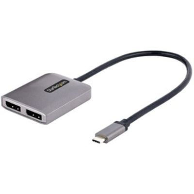 StarTech.com - 2-Port USB-C MST Hub, Dual 4K 60Hz DP 1.4 W/DSC (Windows Only) MST14CD122DP