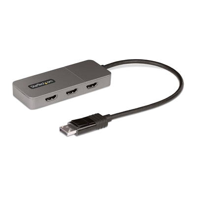 StarTech.com 3-Port MST Hub - DisplayPort to 3x HDMI Triple 4K 60Hz Monitors DP 1.4 Multi-Monitor Video Adapter 1ft (30cm) Built-in Cable USB Powered