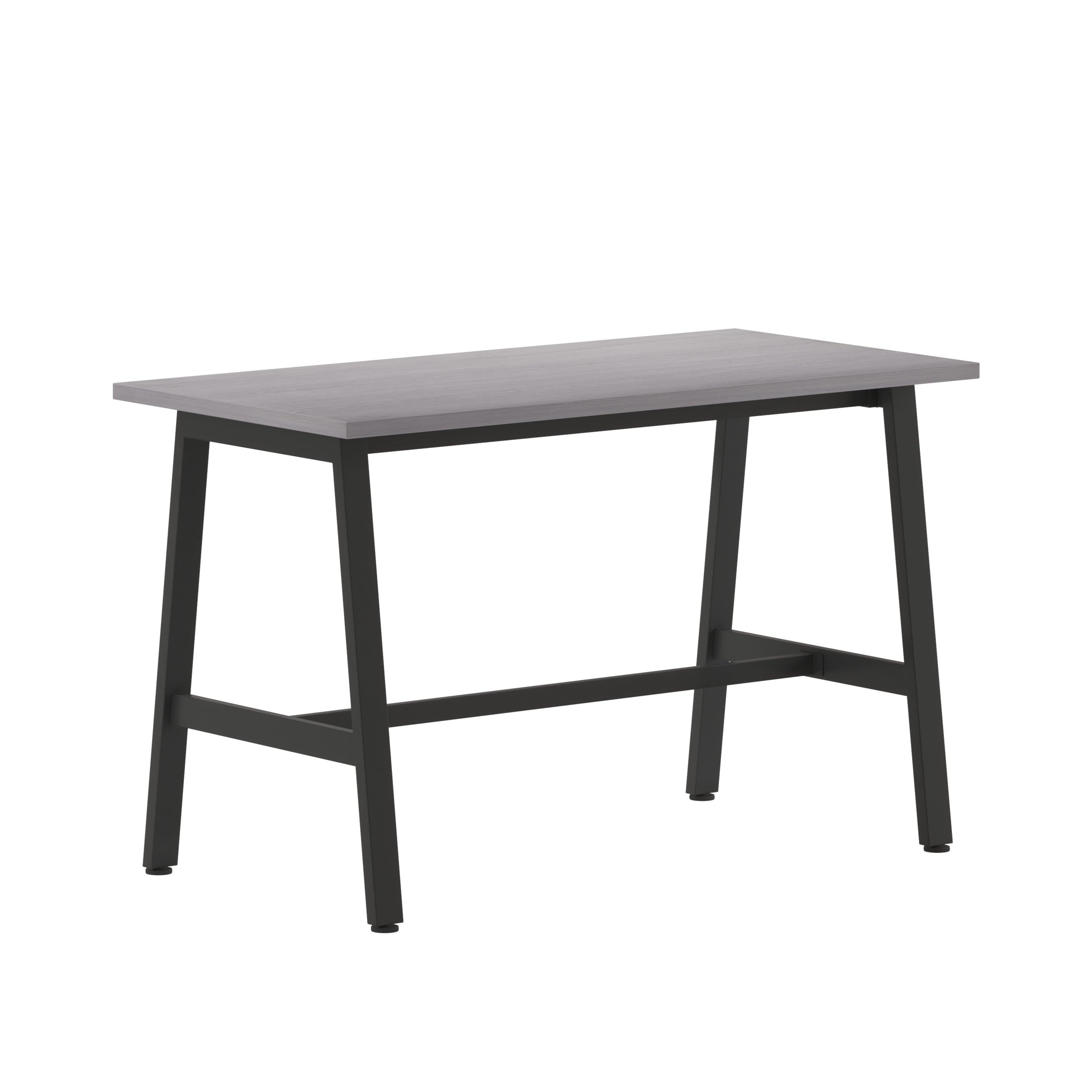 Redmond Commercial 48x24 Conference Table with 1" Thick Double Sided Laminate Table Top with PVC Edging and Heavy Duty A-Frame Steel Base, Gray Oak