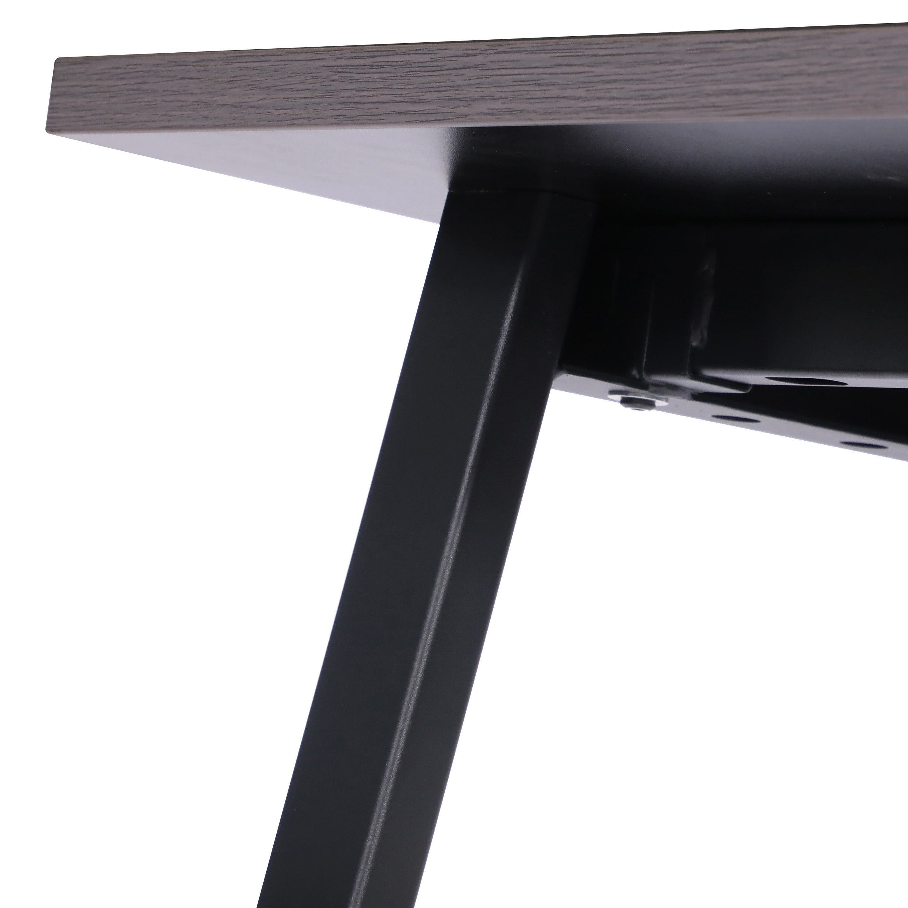 Redmond Commercial 48x24 Conference Table with 1" Thick Double Sided Laminate Table Top with PVC Edging and Heavy Duty A-Frame Steel Base, Gray Oak