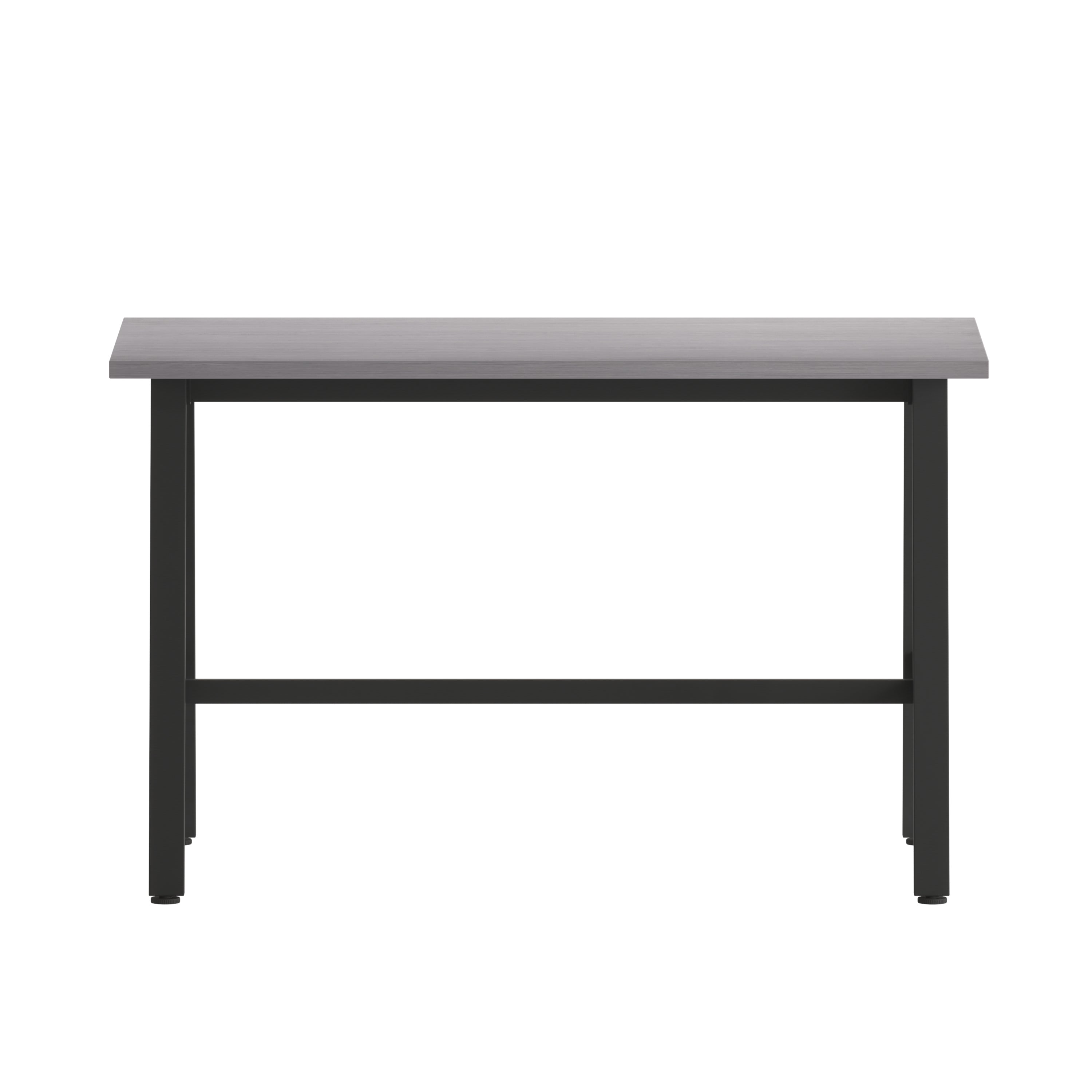 Redmond Commercial 48x24 Conference Table with 1" Thick Double Sided Laminate Table Top with PVC Edging and Heavy Duty A-Frame Steel Base, Gray Oak