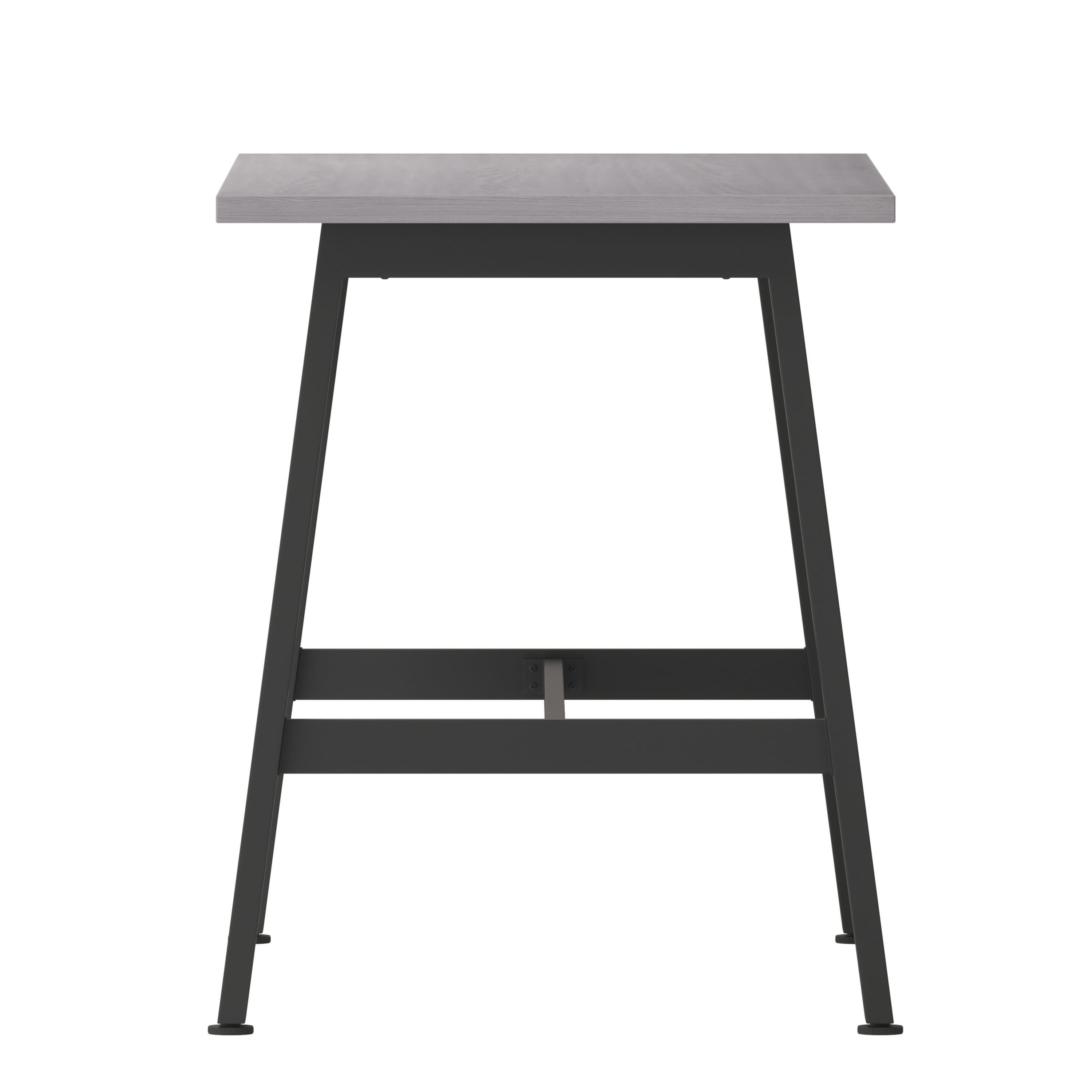 Redmond Commercial 48x24 Conference Table with 1" Thick Double Sided Laminate Table Top with PVC Edging and Heavy Duty A-Frame Steel Base, Gray Oak
