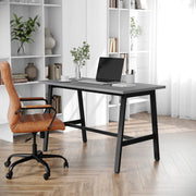 Redmond Commercial 48x24 Conference Table with 1" Thick Double Sided Laminate Table Top with PVC Edging and Heavy Duty A-Frame Steel Base, Gray Oak