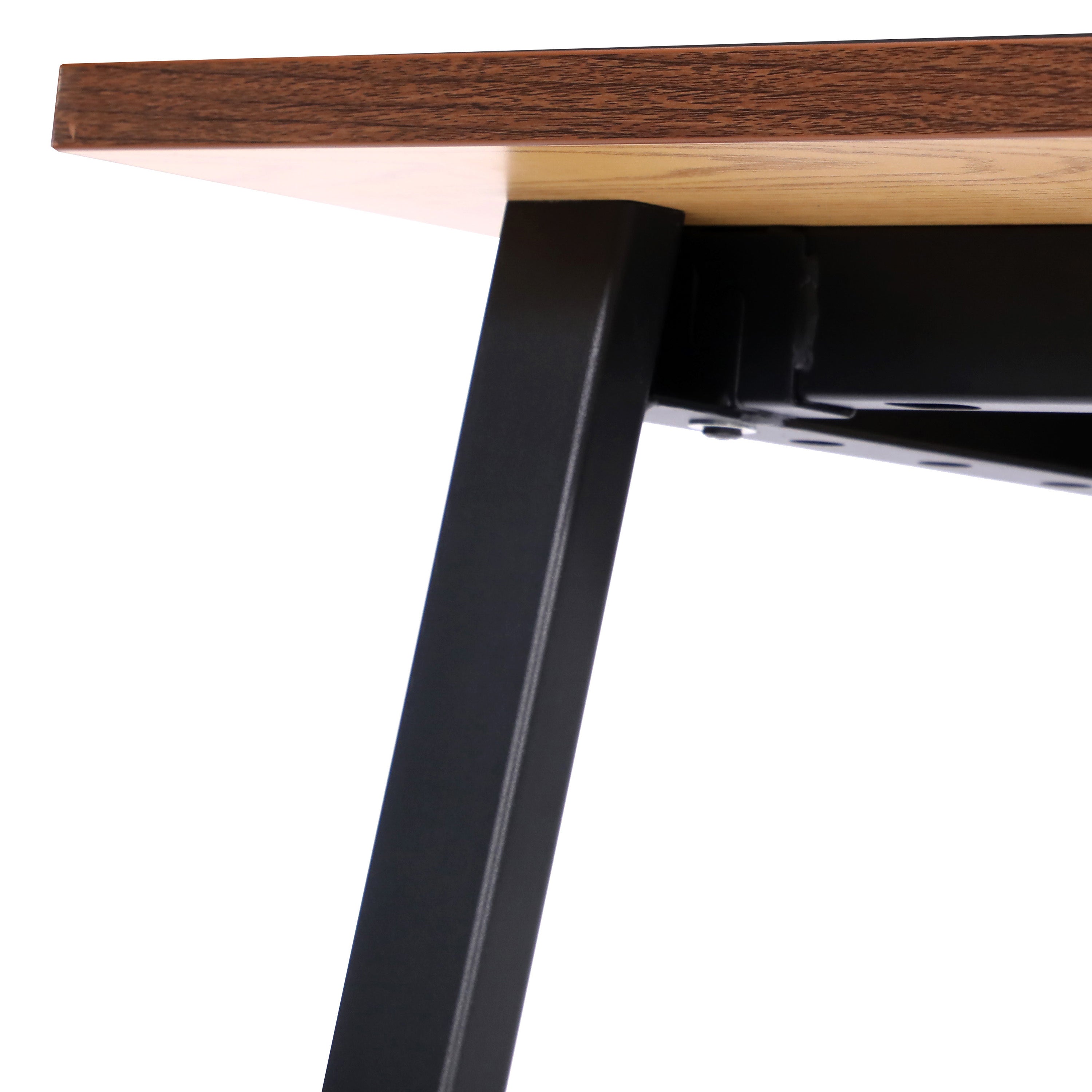 Redmond Commercial 48x24 Conference Table with 1" Thick Double Sided Laminate Table Top with PVC Edging and Heavy Duty A-Frame Steel Base, Walnut