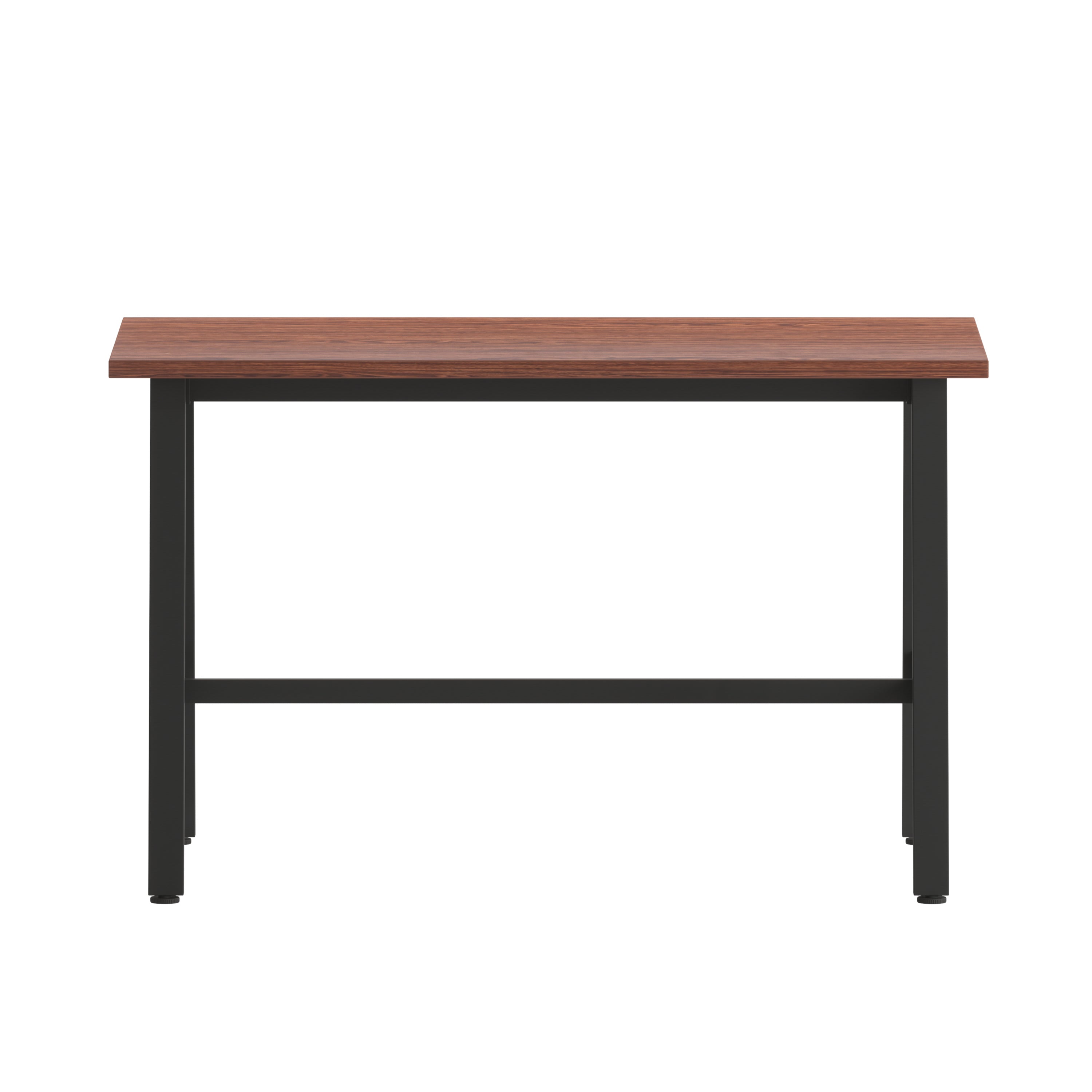 Redmond Commercial 48x24 Conference Table with 1" Thick Double Sided Laminate Table Top with PVC Edging and Heavy Duty A-Frame Steel Base, Walnut
