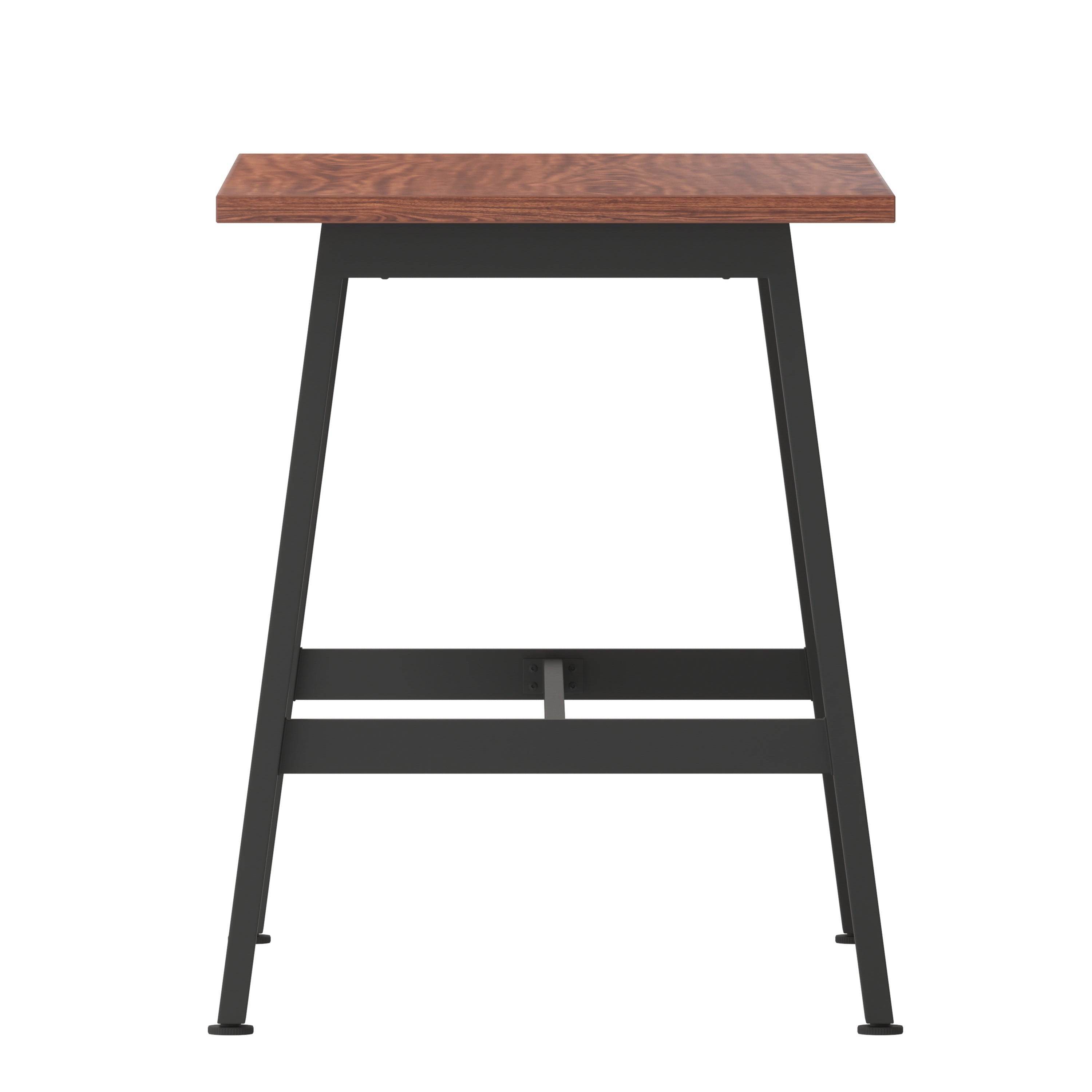 Redmond Commercial 48x24 Conference Table with 1" Thick Double Sided Laminate Table Top with PVC Edging and Heavy Duty A-Frame Steel Base, Walnut