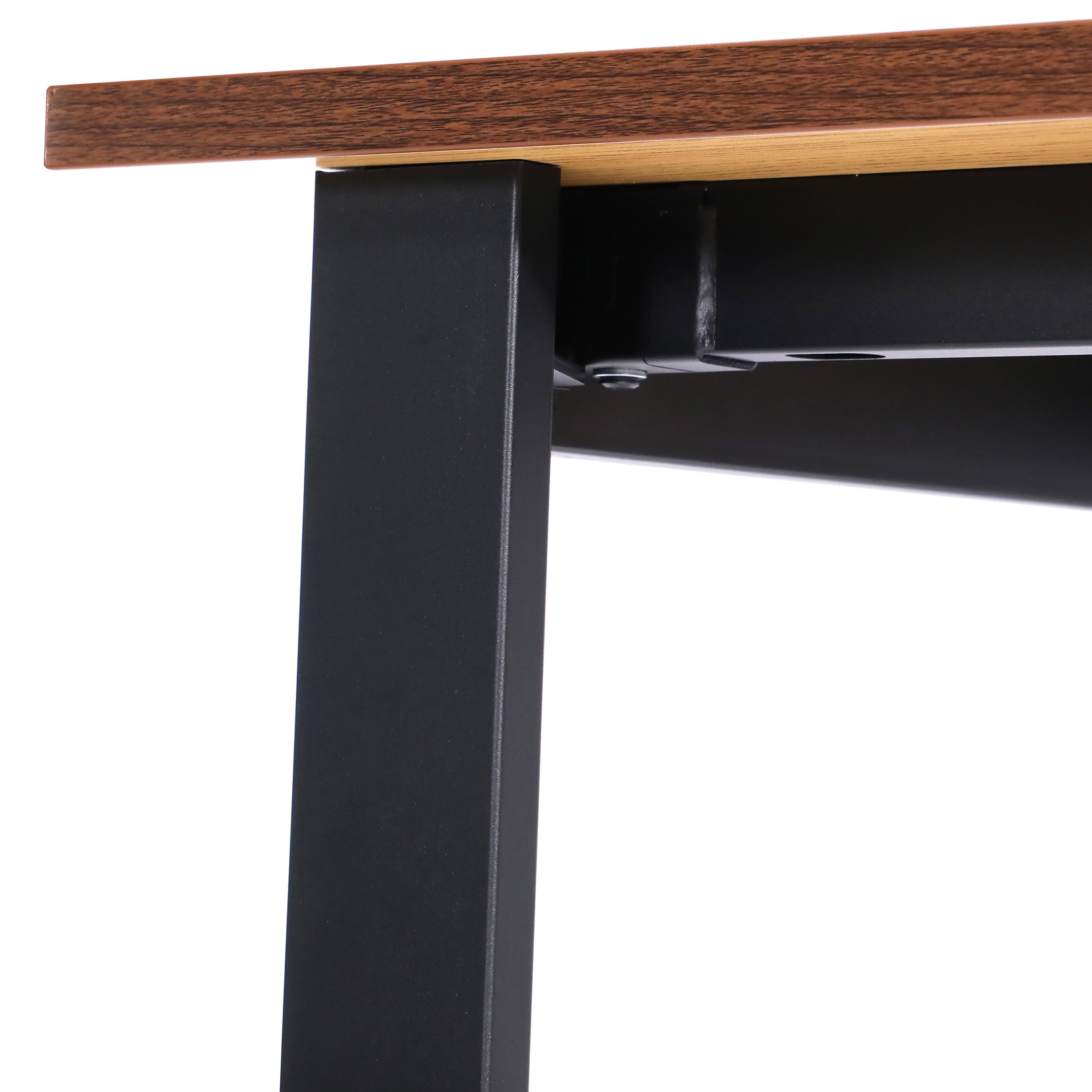 Redmond Commercial 48x24 Conference Table with 1" Thick Double Sided Laminate Table Top with PVC Edging and Heavy Duty U-Frame Steel Base, Walnut