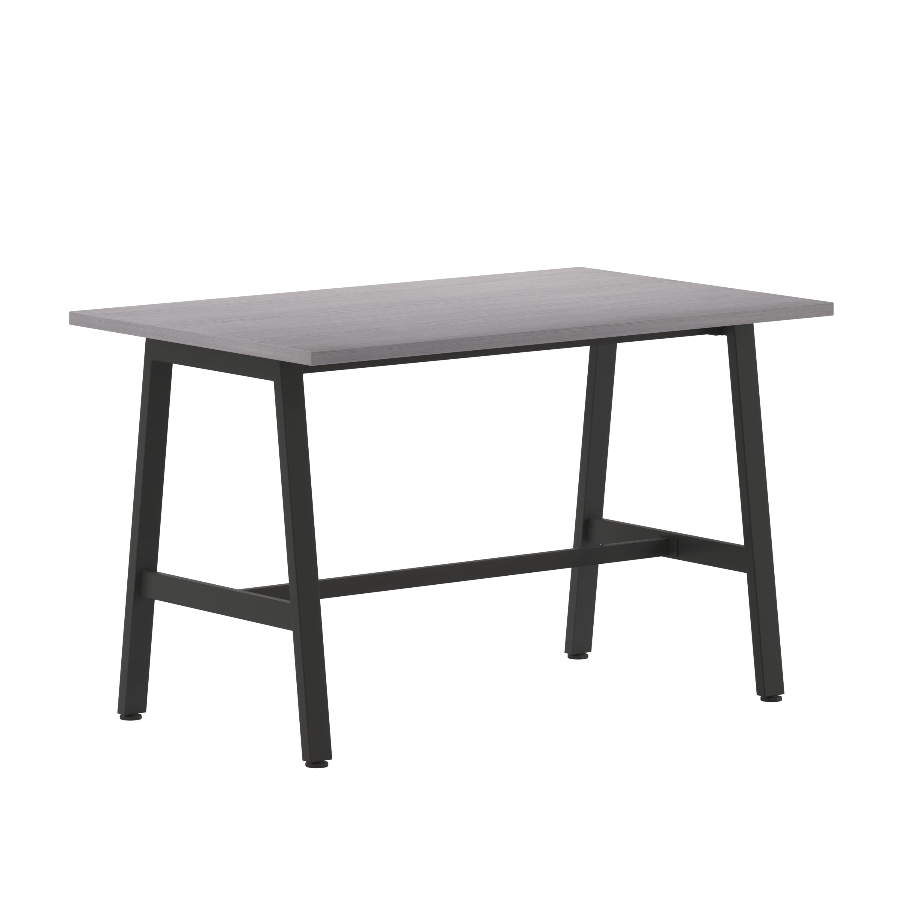 Redmond Commercial 48x30 Conference Table with 1" Thick Double Sided Laminate Table Top with PVC Edging and Heavy Duty A-Frame Steel Base, Gray Oak