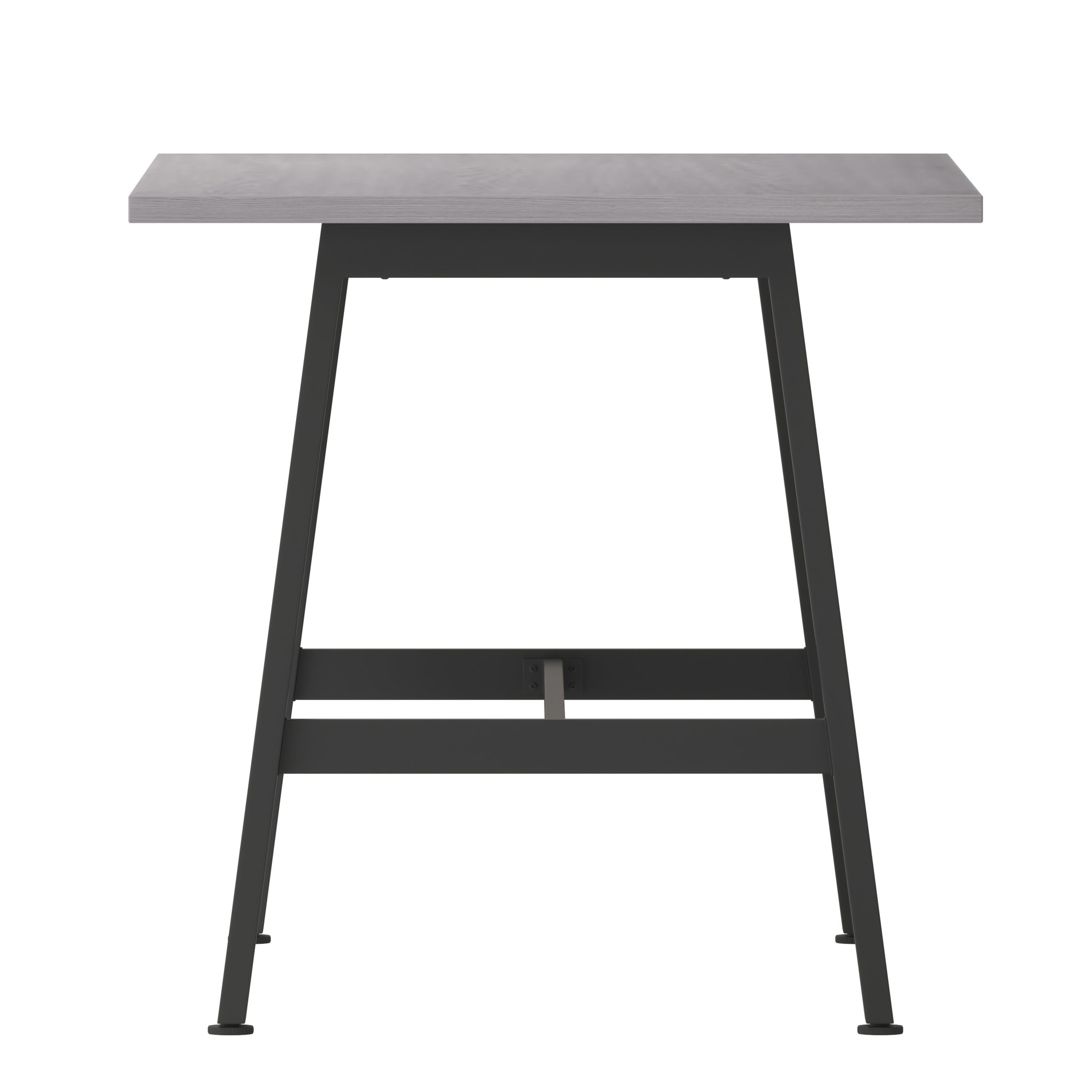 Redmond Commercial 48x30 Conference Table with 1" Thick Double Sided Laminate Table Top with PVC Edging and Heavy Duty A-Frame Steel Base, Gray Oak