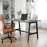 Redmond Commercial 48x30 Conference Table with 1" Thick Double Sided Laminate Table Top with PVC Edging and Heavy Duty A-Frame Steel Base, Gray Oak