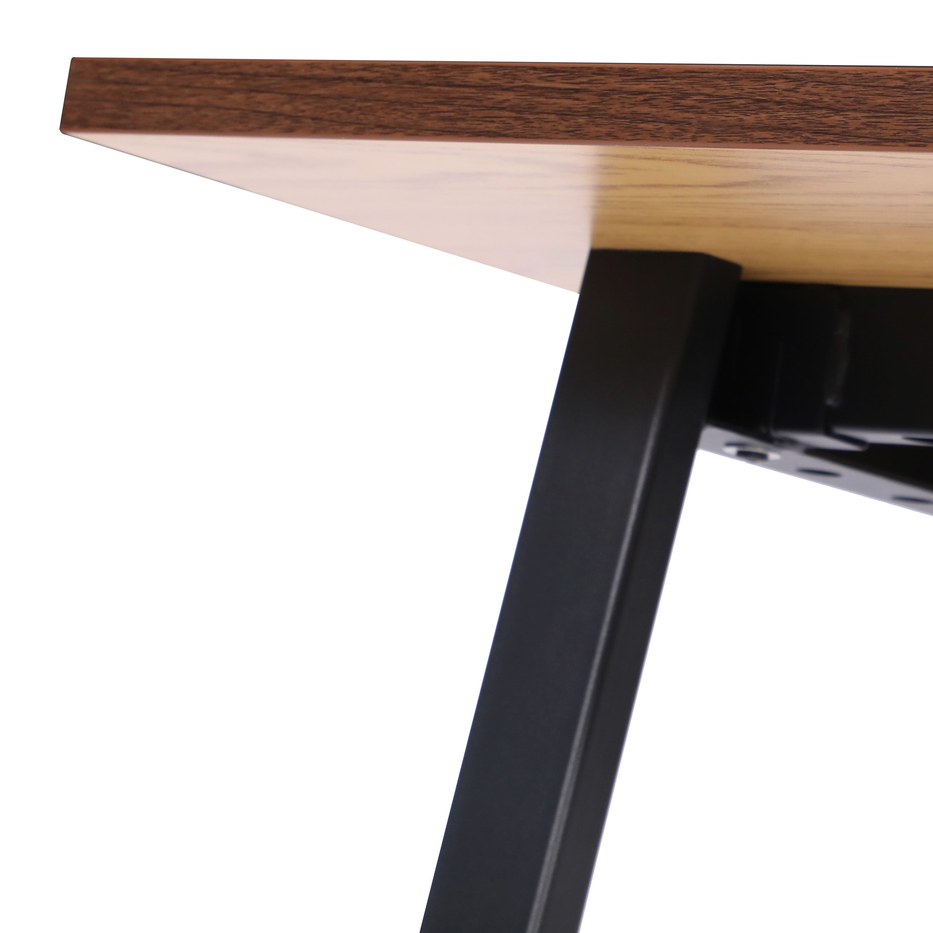Redmond Commercial 48x30 Conference Table with 1" Thick Double Sided Laminate Table Top with PVC Edging and Heavy Duty A-Frame Steel Base, Walnut