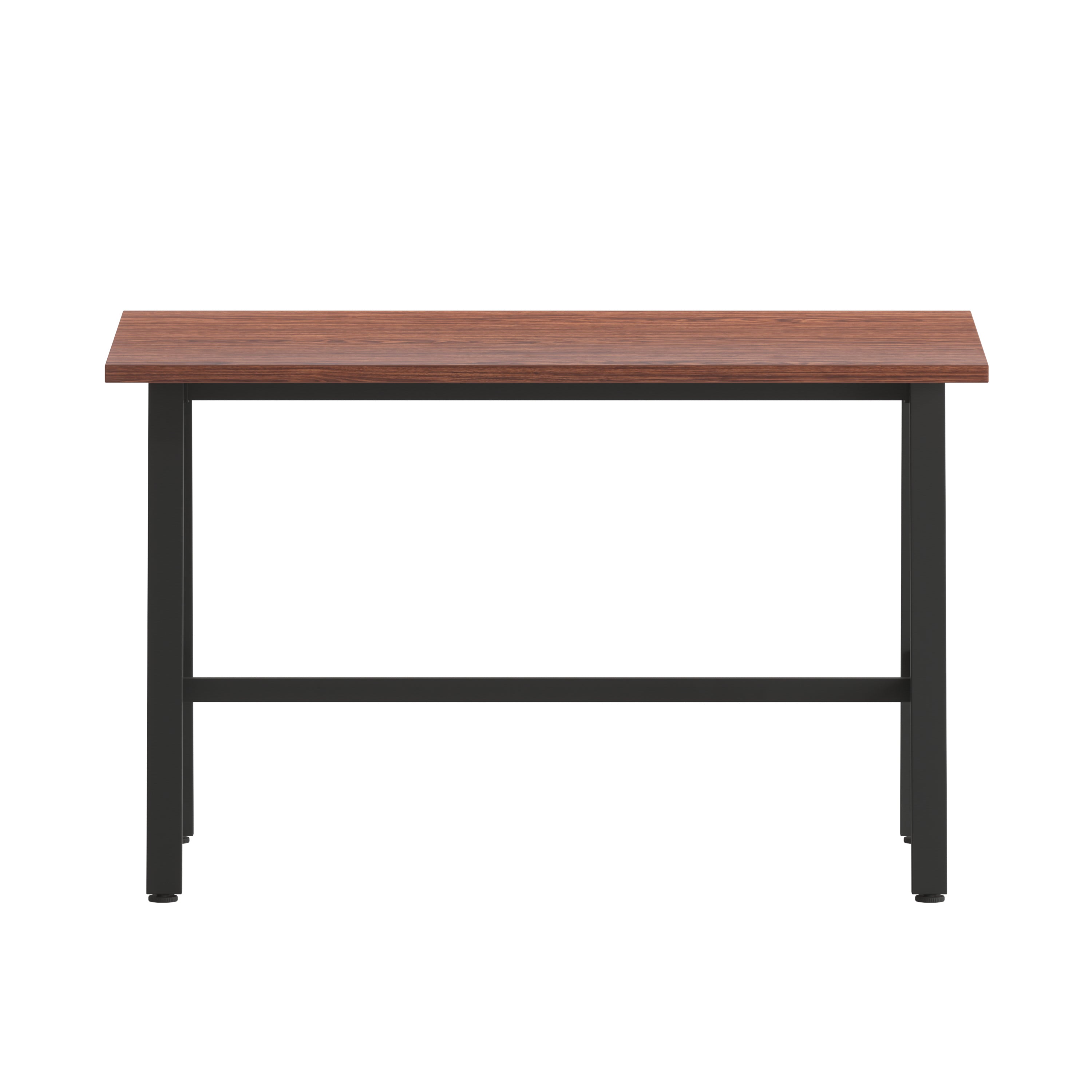 Redmond Commercial 48x30 Conference Table with 1" Thick Double Sided Laminate Table Top with PVC Edging and Heavy Duty A-Frame Steel Base, Walnut