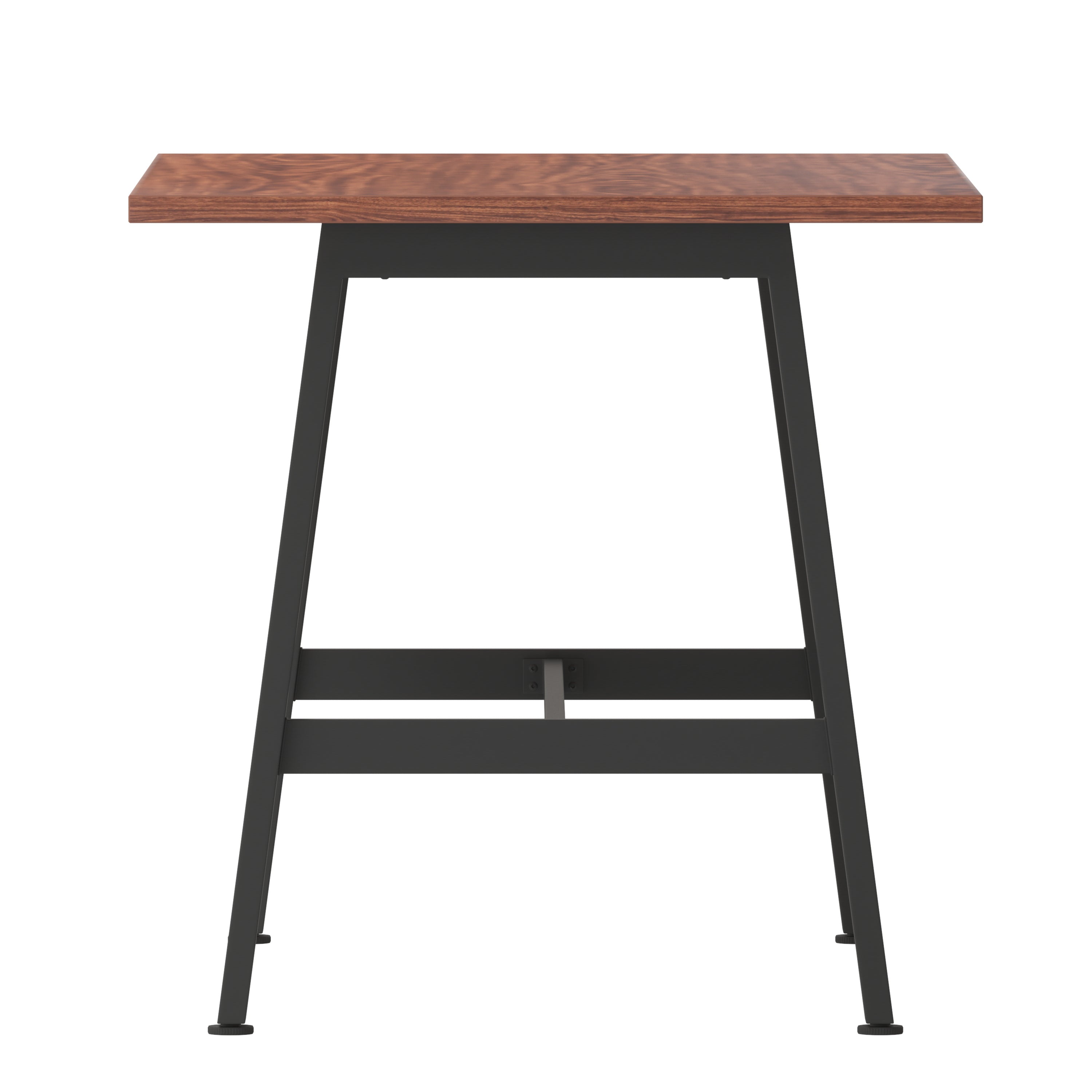 Redmond Commercial 48x30 Conference Table with 1" Thick Double Sided Laminate Table Top with PVC Edging and Heavy Duty A-Frame Steel Base, Walnut