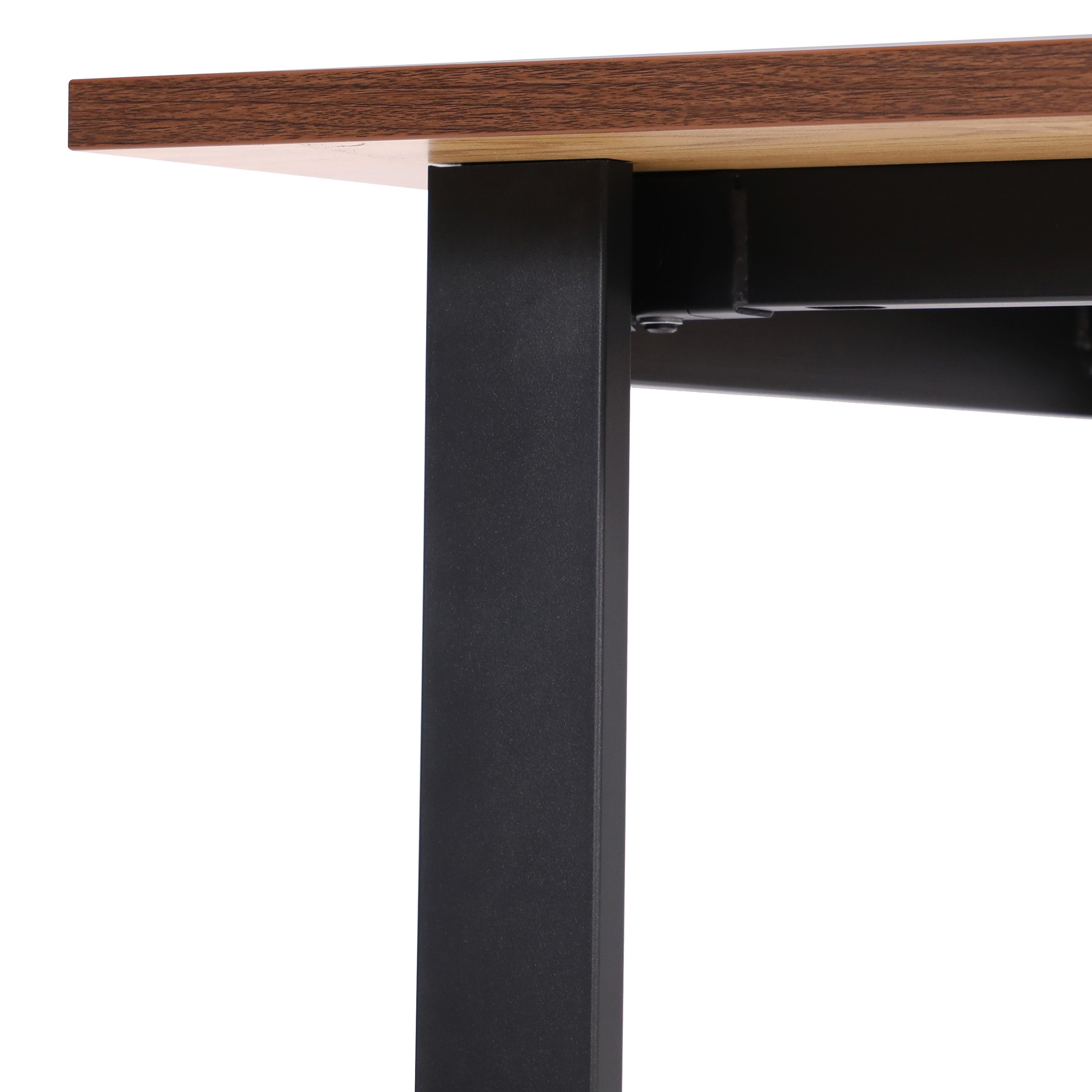 Redmond Commercial 48x30 Conference Table with 1" Thick Double Sided Laminate Table Top with PVC Edging and Heavy Duty U-Frame Steel Base, Walnut