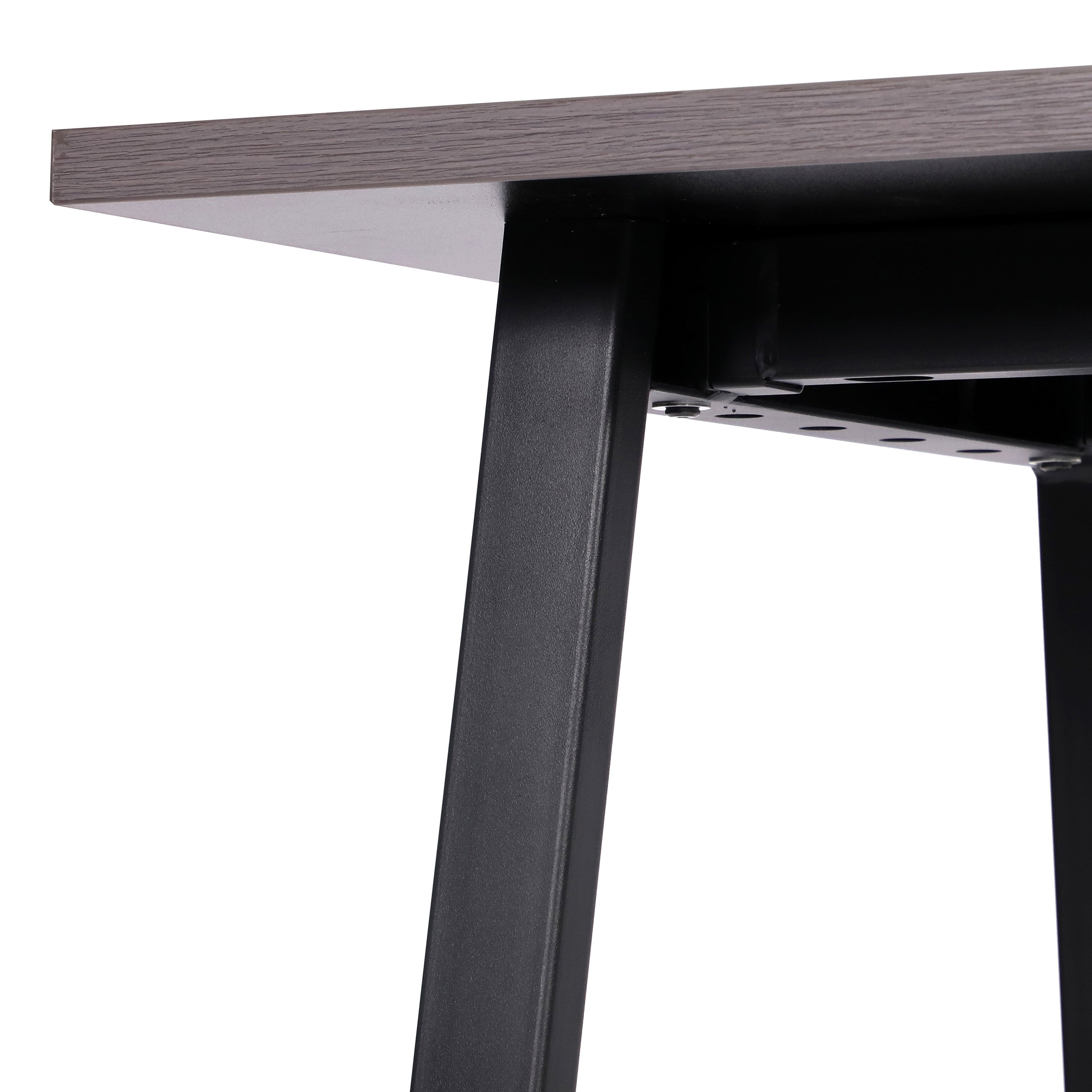 Redmond Commercial 60x24 Conference Table with 1" Thick Double Sided Laminate Table Top with PVC Edging and Heavy Duty A-Frame Steel Base, Gray Oak