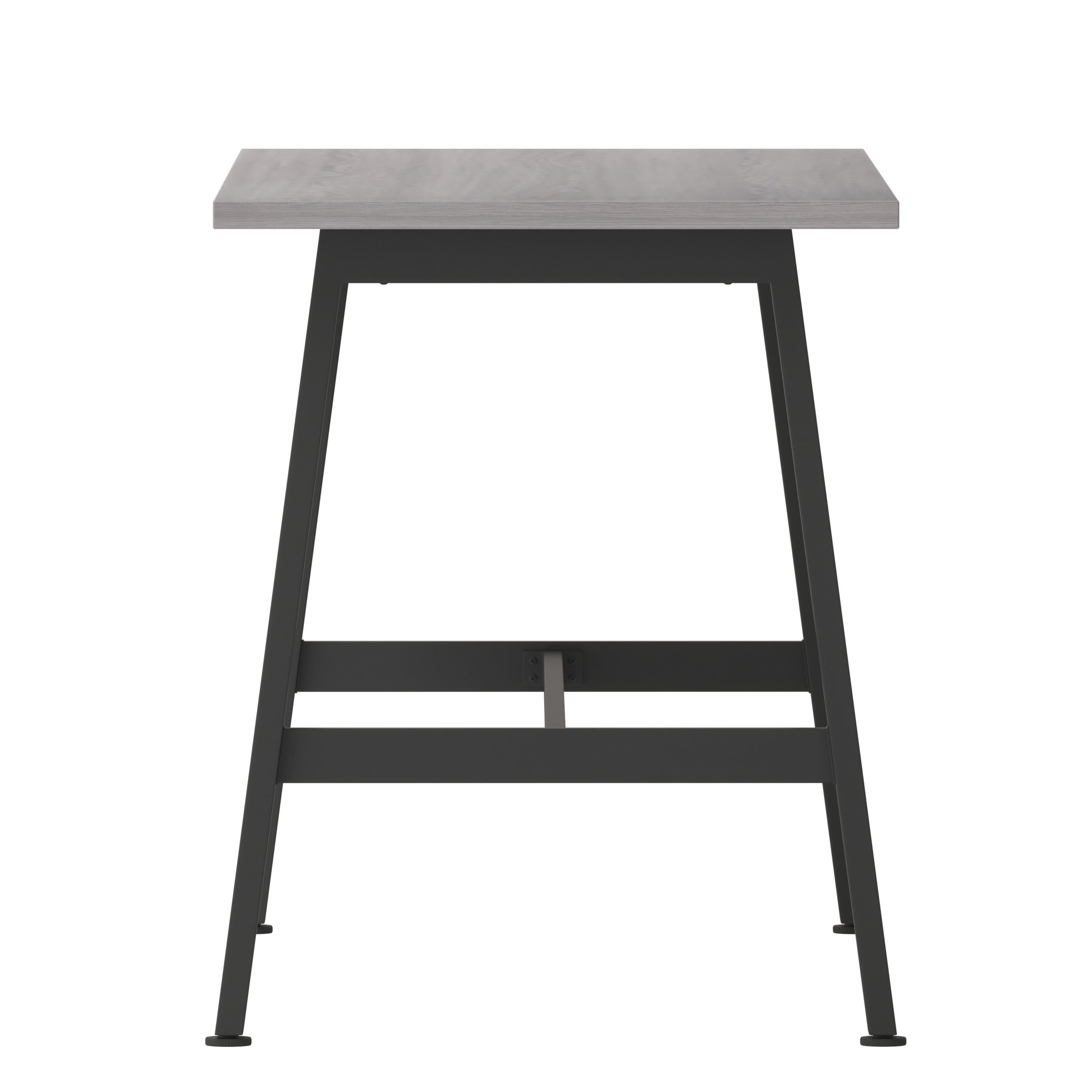Redmond Commercial 60x24 Conference Table with 1" Thick Double Sided Laminate Table Top with PVC Edging and Heavy Duty A-Frame Steel Base, Gray Oak