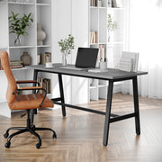 Redmond Commercial 60x24 Conference Table with 1" Thick Double Sided Laminate Table Top with PVC Edging and Heavy Duty A-Frame Steel Base, Gray Oak