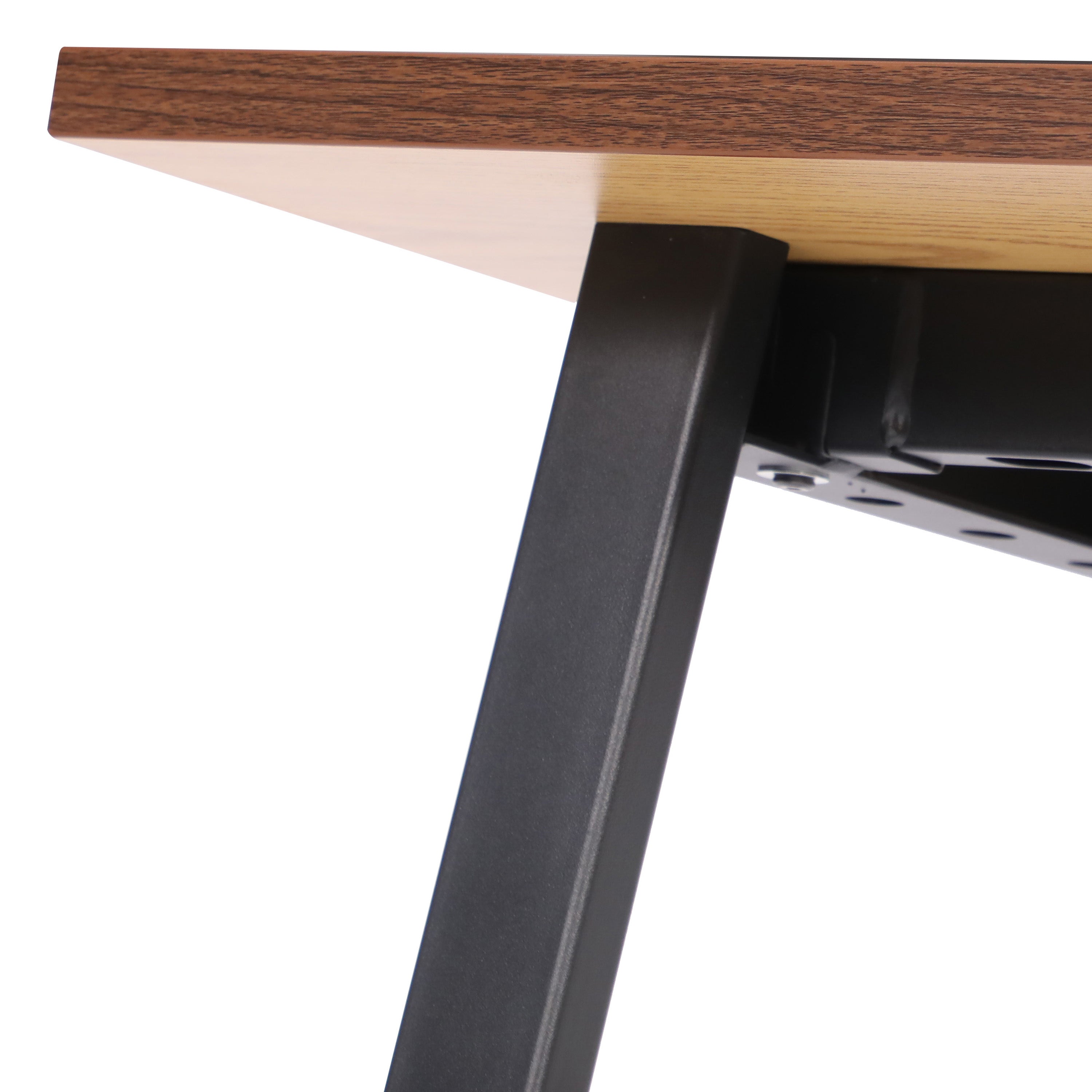 Redmond Commercial 60x24 Conference Table with 1" Thick Double Sided Laminate Table Top with PVC Edging and Heavy Duty A-Frame Steel Base, Walnut