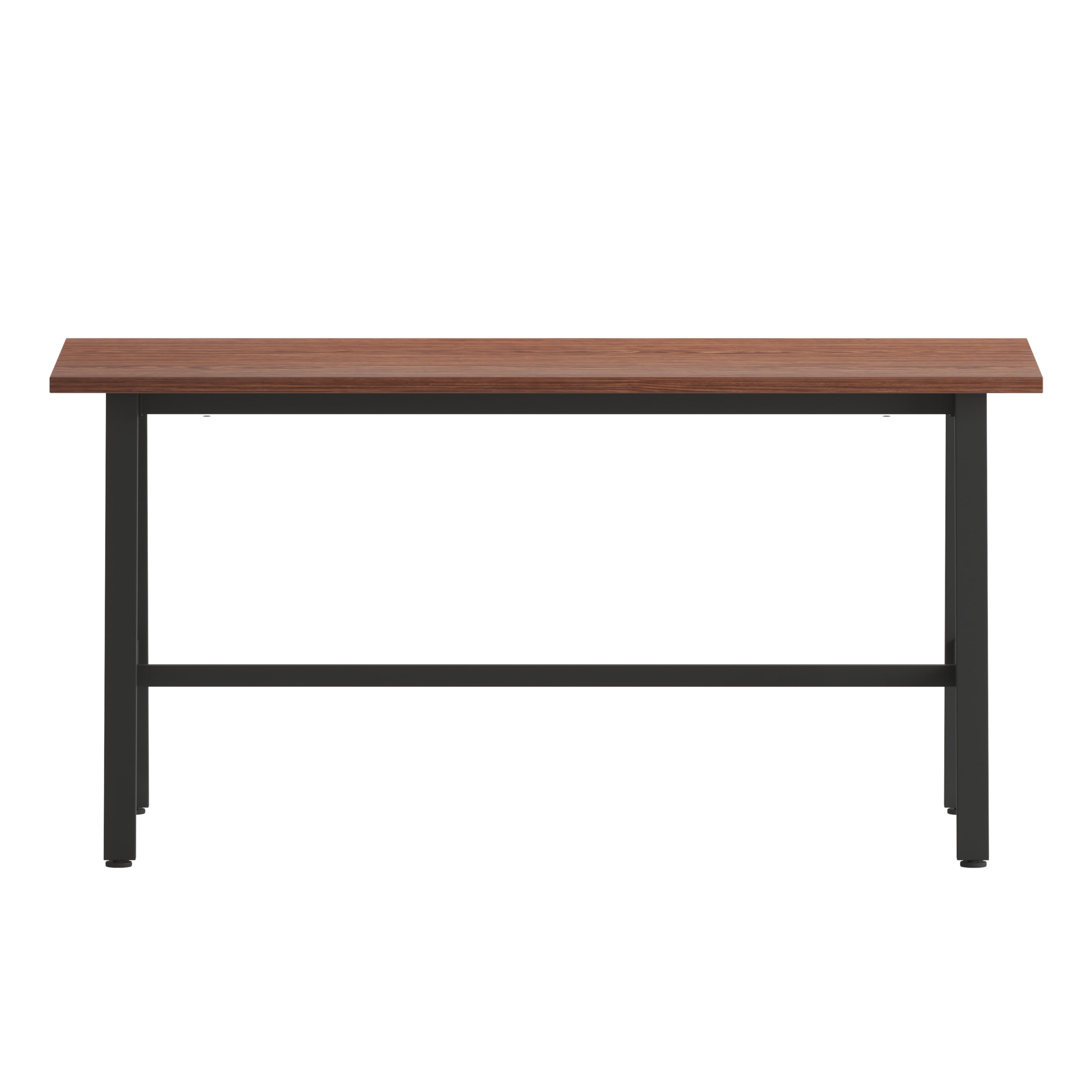 Redmond Commercial 60x24 Conference Table with 1" Thick Double Sided Laminate Table Top with PVC Edging and Heavy Duty A-Frame Steel Base, Walnut