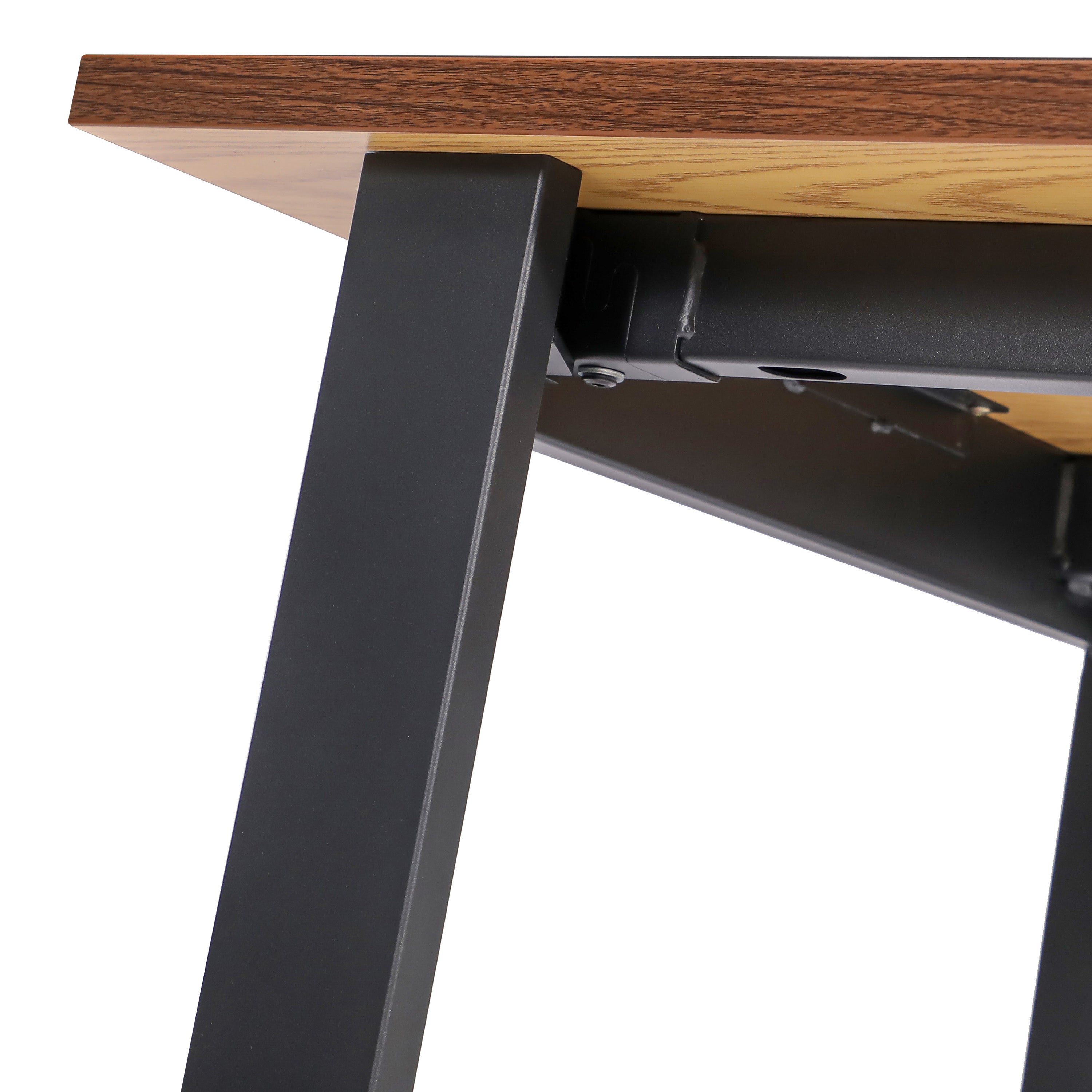 Redmond Commercial 60x24 Conference Table with 1" Thick Double Sided Laminate Table Top with PVC Edging and Heavy Duty U-Frame Steel Base, Walnut