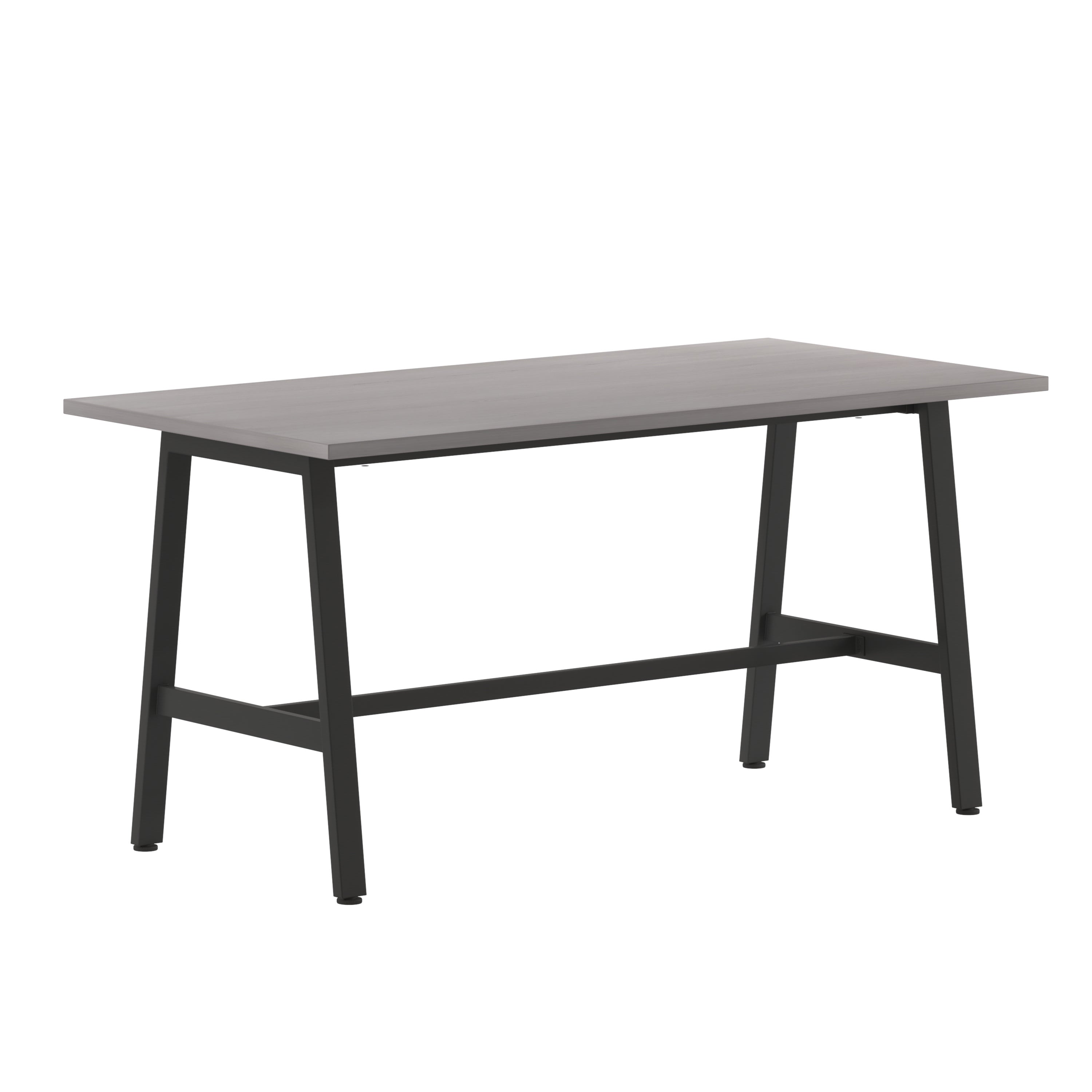 Redmond Commercial 60x30 Conference Table with 1" Thick Double Sided Laminate Table Top with PVC Edging and Heavy Duty A-Frame Steel Base, Gray Oak