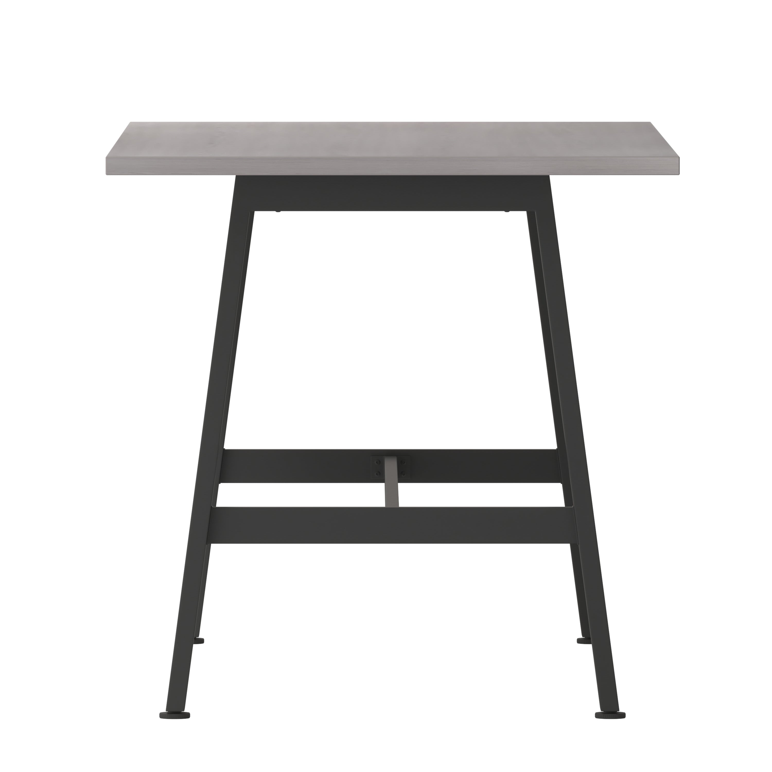 Redmond Commercial 60x30 Conference Table with 1" Thick Double Sided Laminate Table Top with PVC Edging and Heavy Duty A-Frame Steel Base, Gray Oak