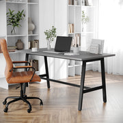 Redmond Commercial 60x30 Conference Table with 1" Thick Double Sided Laminate Table Top with PVC Edging and Heavy Duty A-Frame Steel Base, Gray Oak