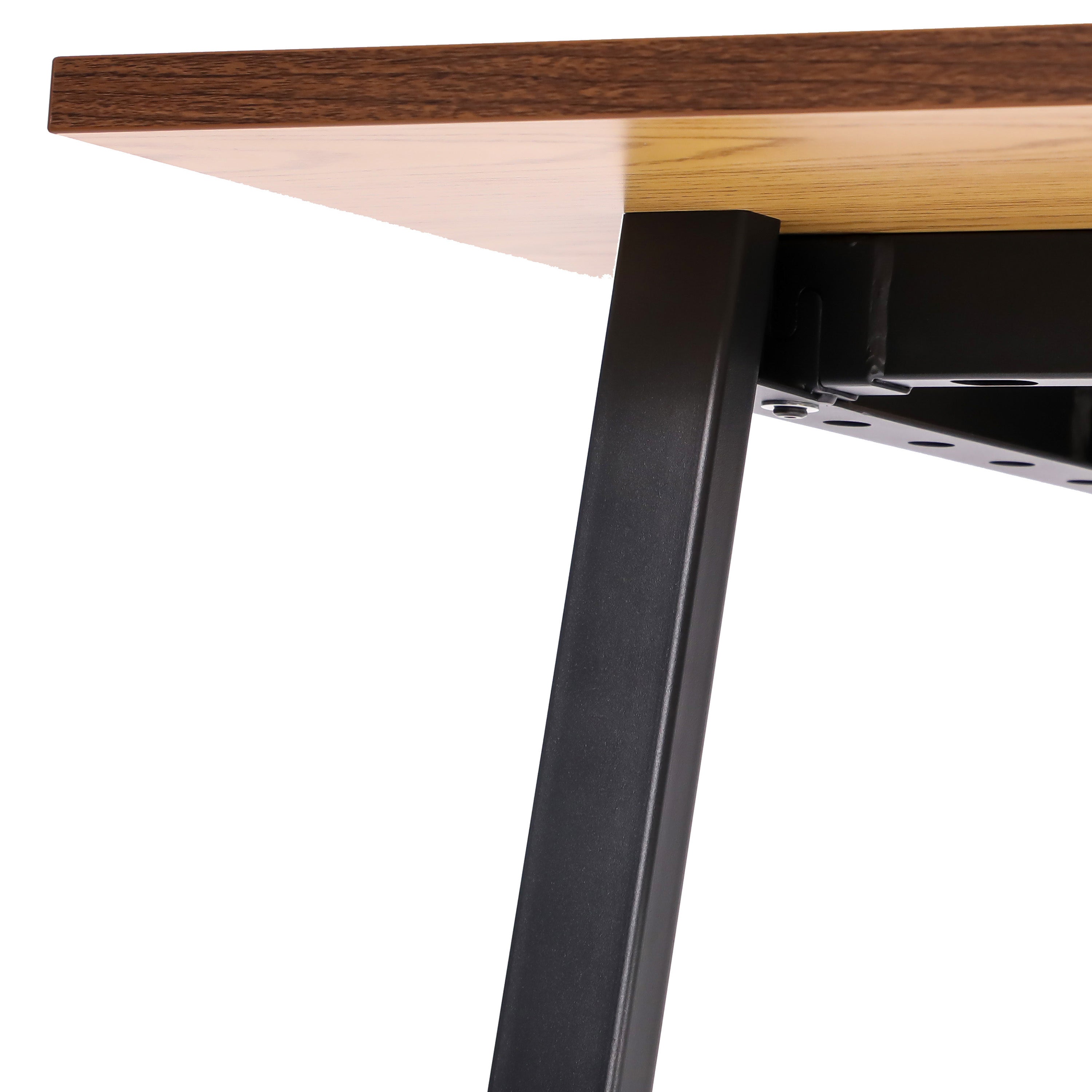 Redmond Commercial 60x30 Conference Table with 1" Thick Double Sided Laminate Table Top with PVC Edging and Heavy Duty A-Frame Steel Base, Walnut