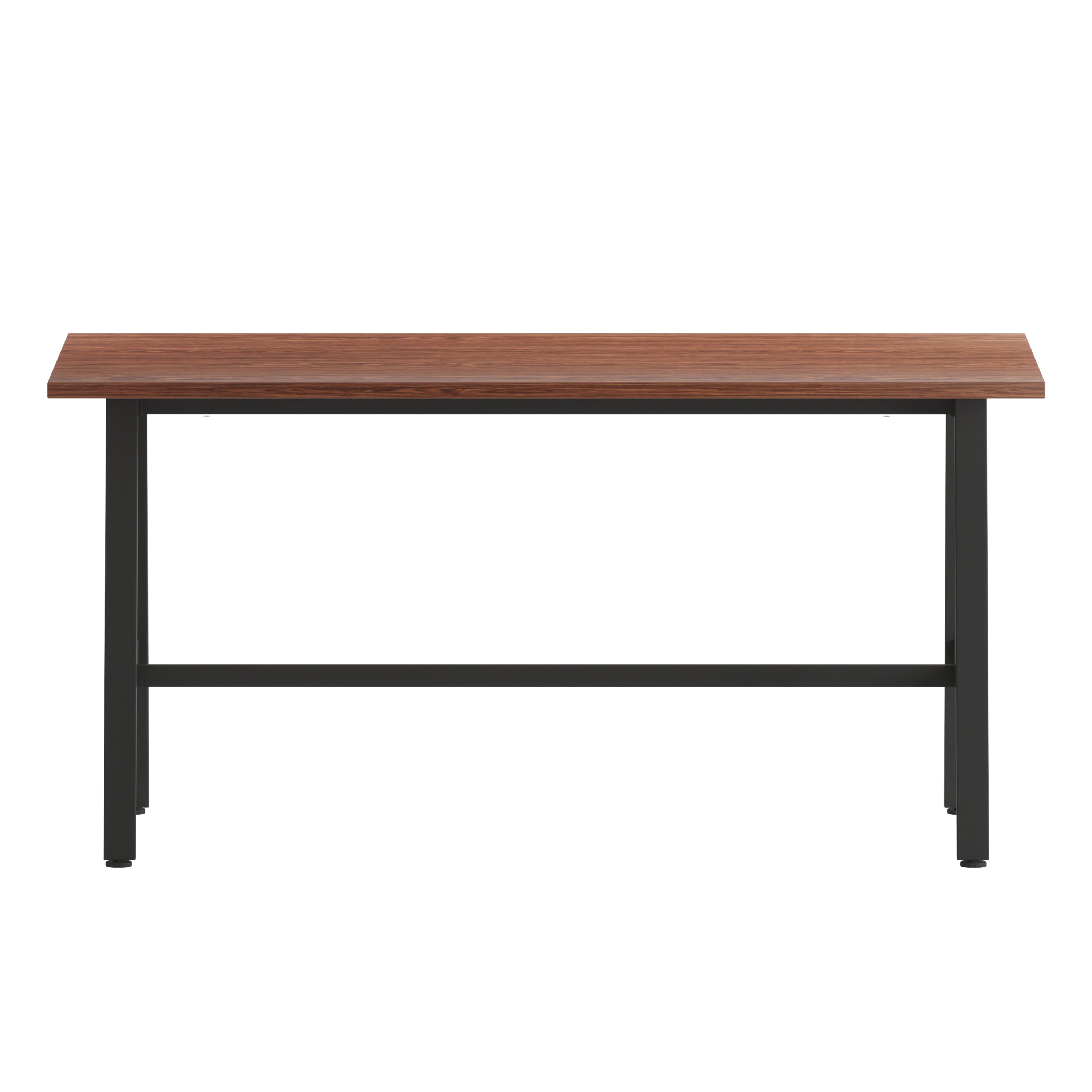 Redmond Commercial 60x30 Conference Table with 1" Thick Double Sided Laminate Table Top with PVC Edging and Heavy Duty A-Frame Steel Base, Walnut