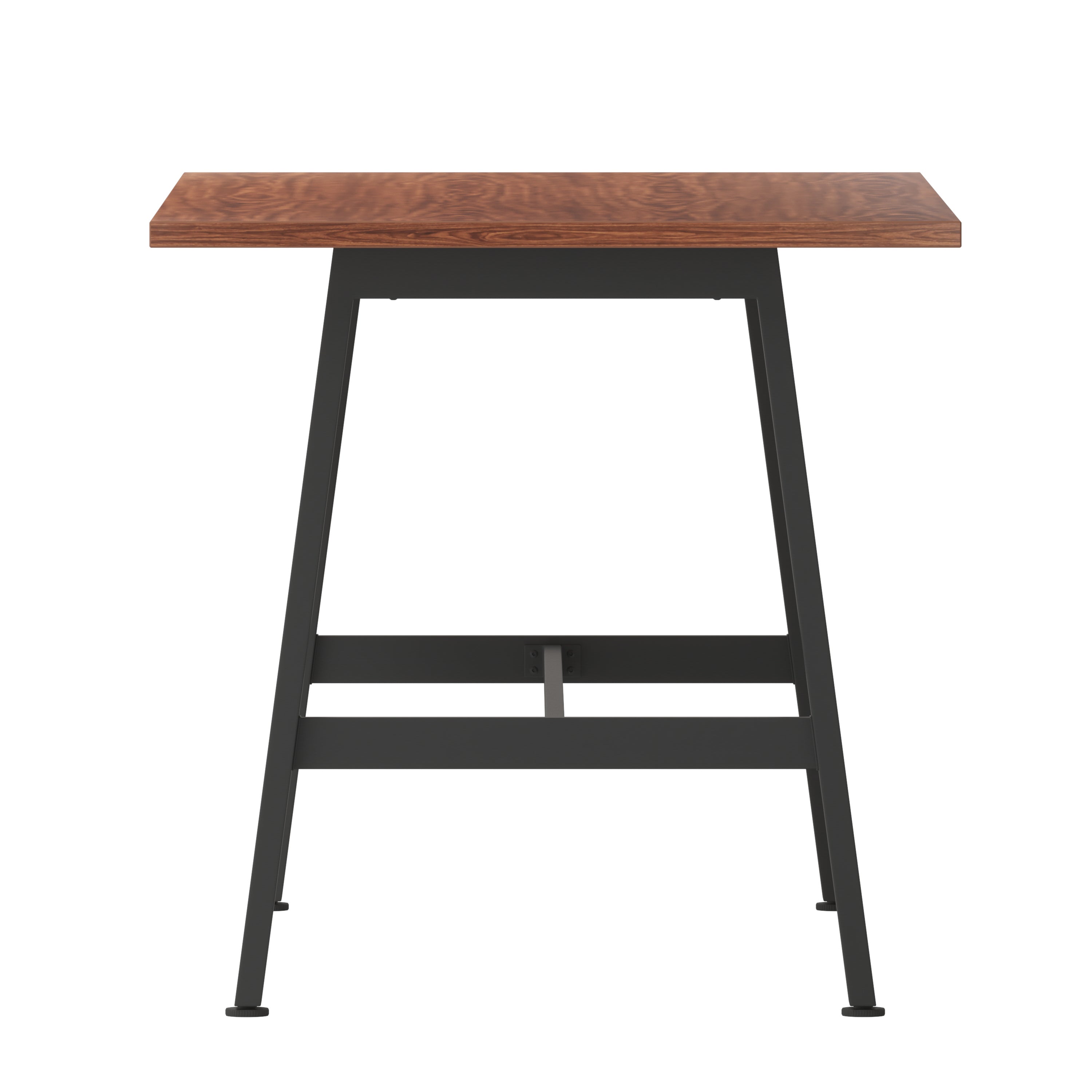 Redmond Commercial 60x30 Conference Table with 1" Thick Double Sided Laminate Table Top with PVC Edging and Heavy Duty A-Frame Steel Base, Walnut