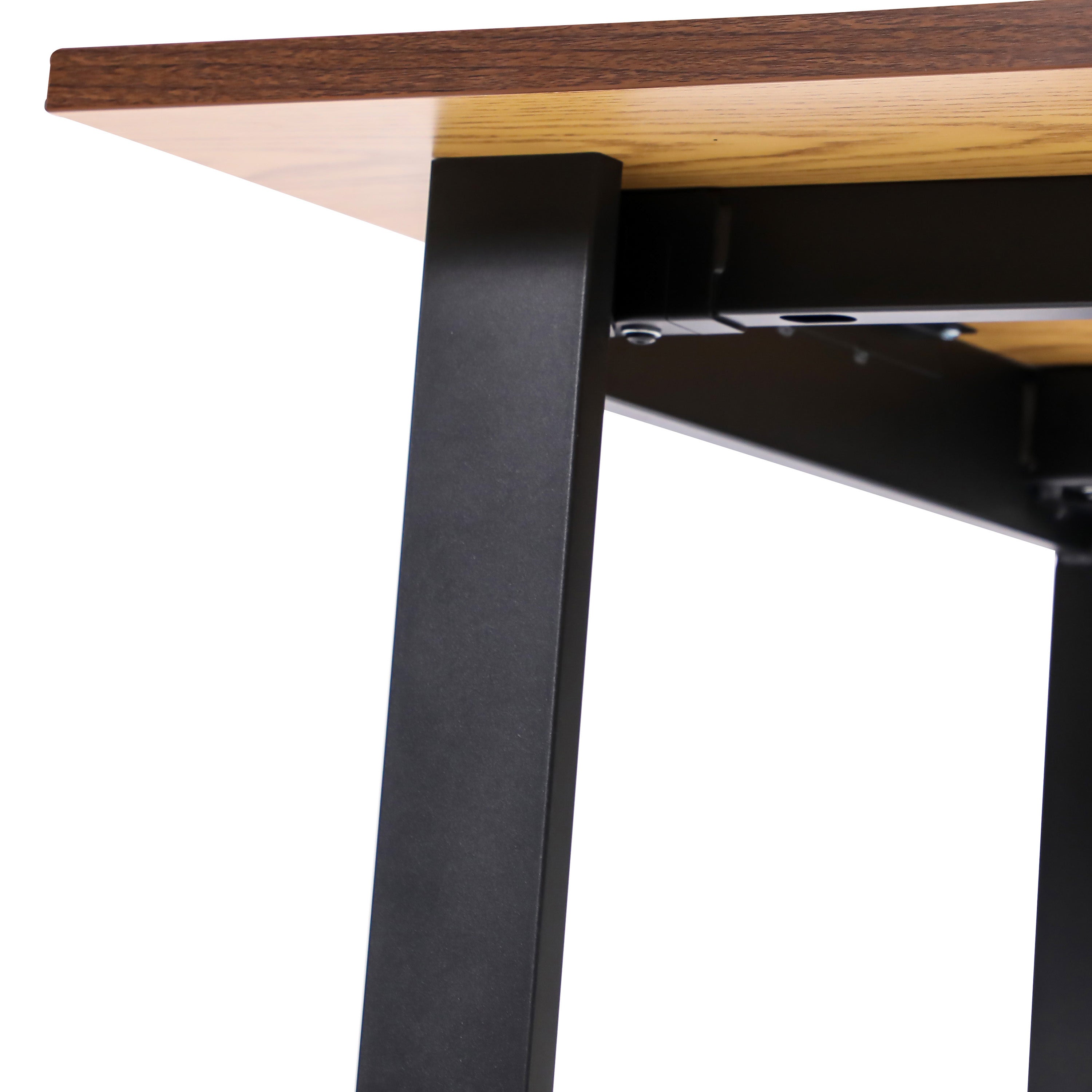 Redmond Commercial 60x30 Conference Table with 1" Thick Double Sided Laminate Table Top with PVC Edging and Heavy Duty U-Frame Steel Base, Walnut
