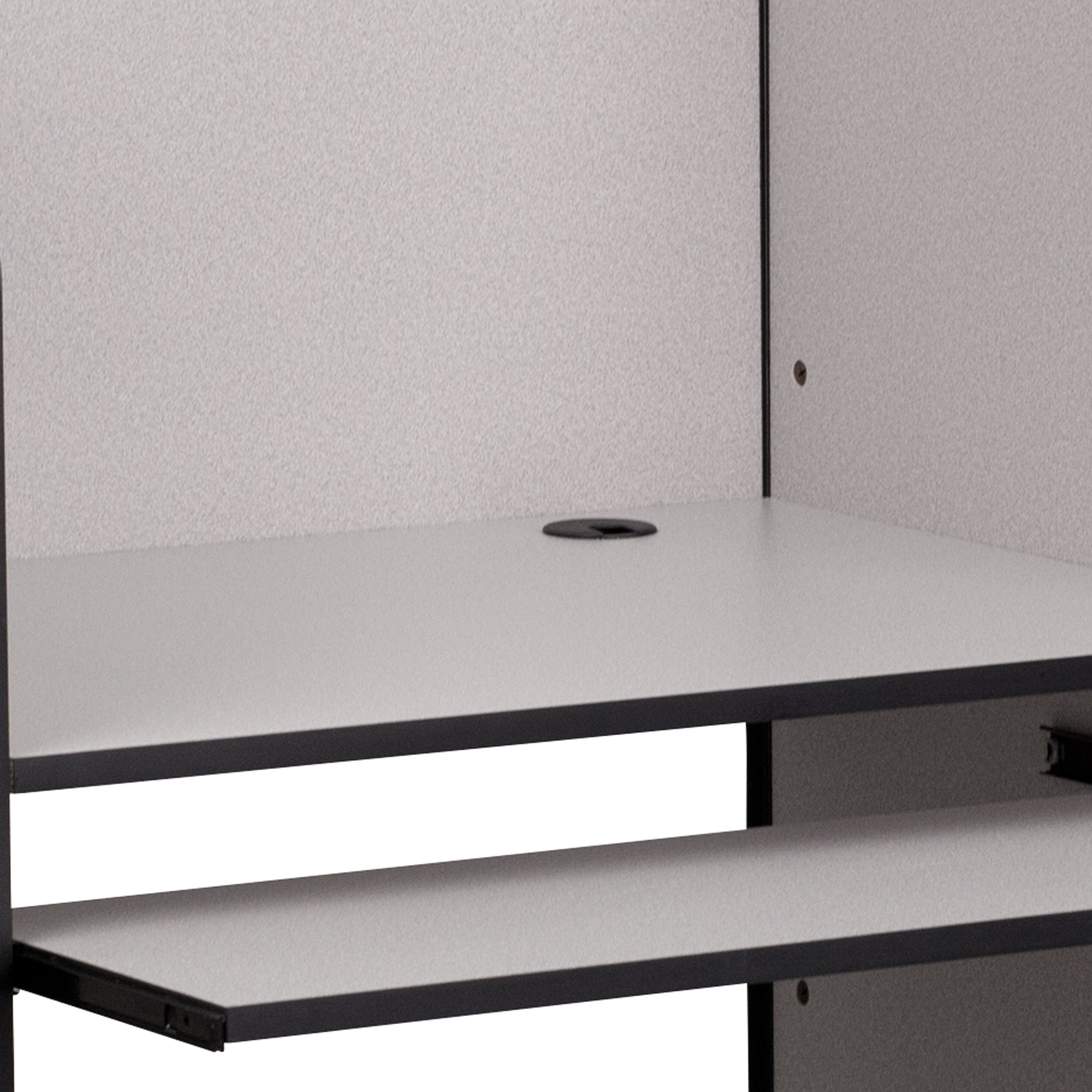 Kevin Starter Study Carrel in Nebula Grey Finish