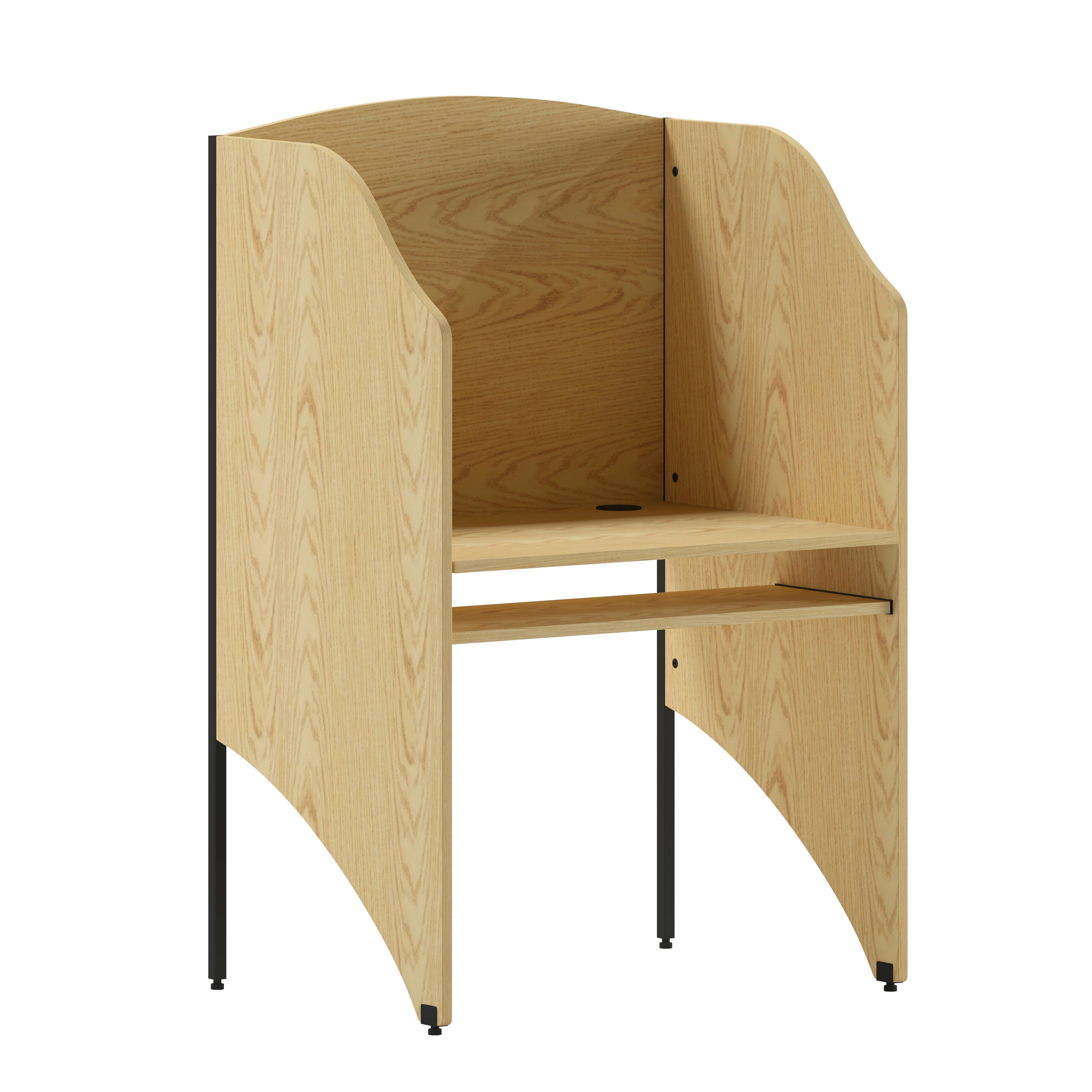 Kevin Starter Study Carrel in Oak Finish