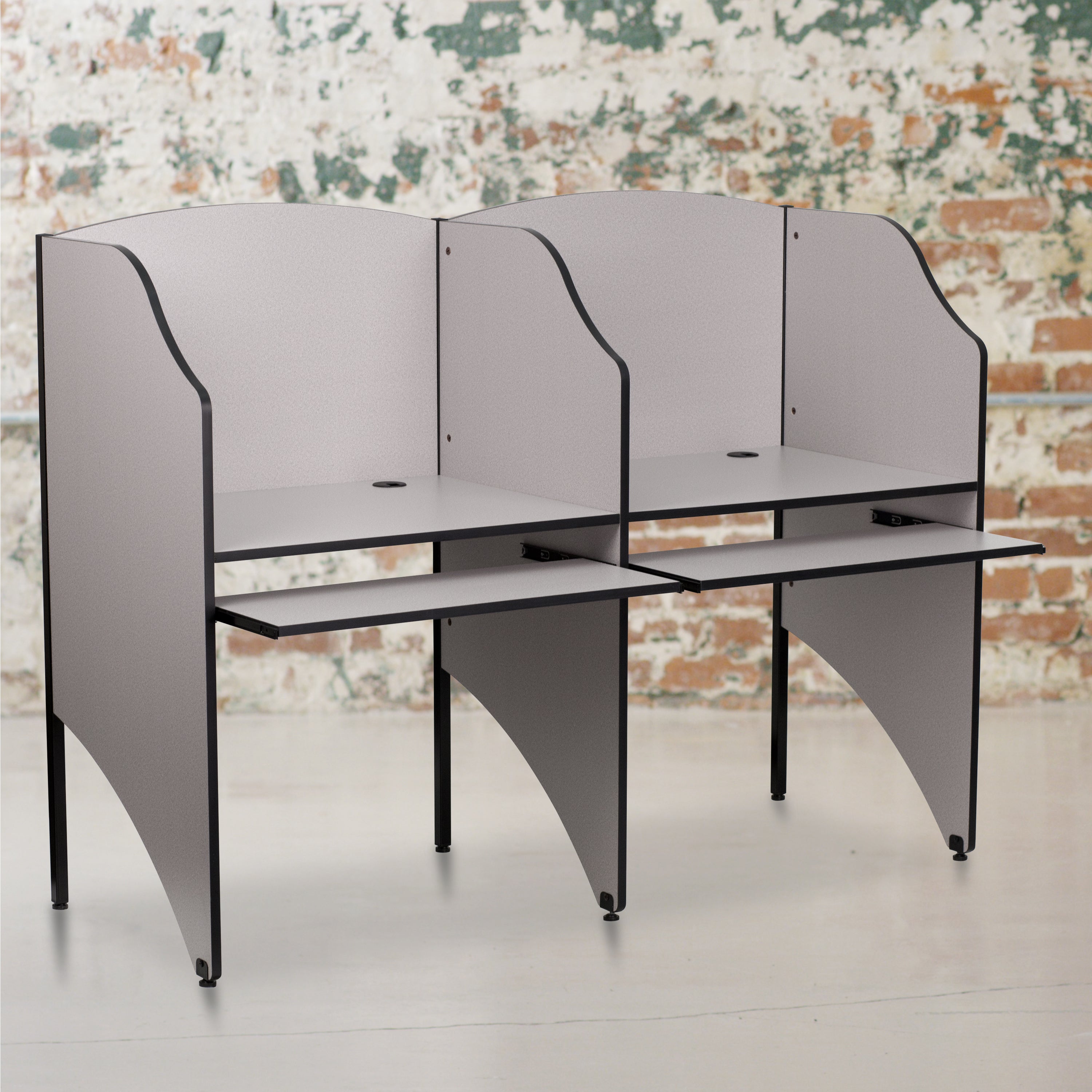 Jordan Add-On Study Carrel in Nebula Grey Finish