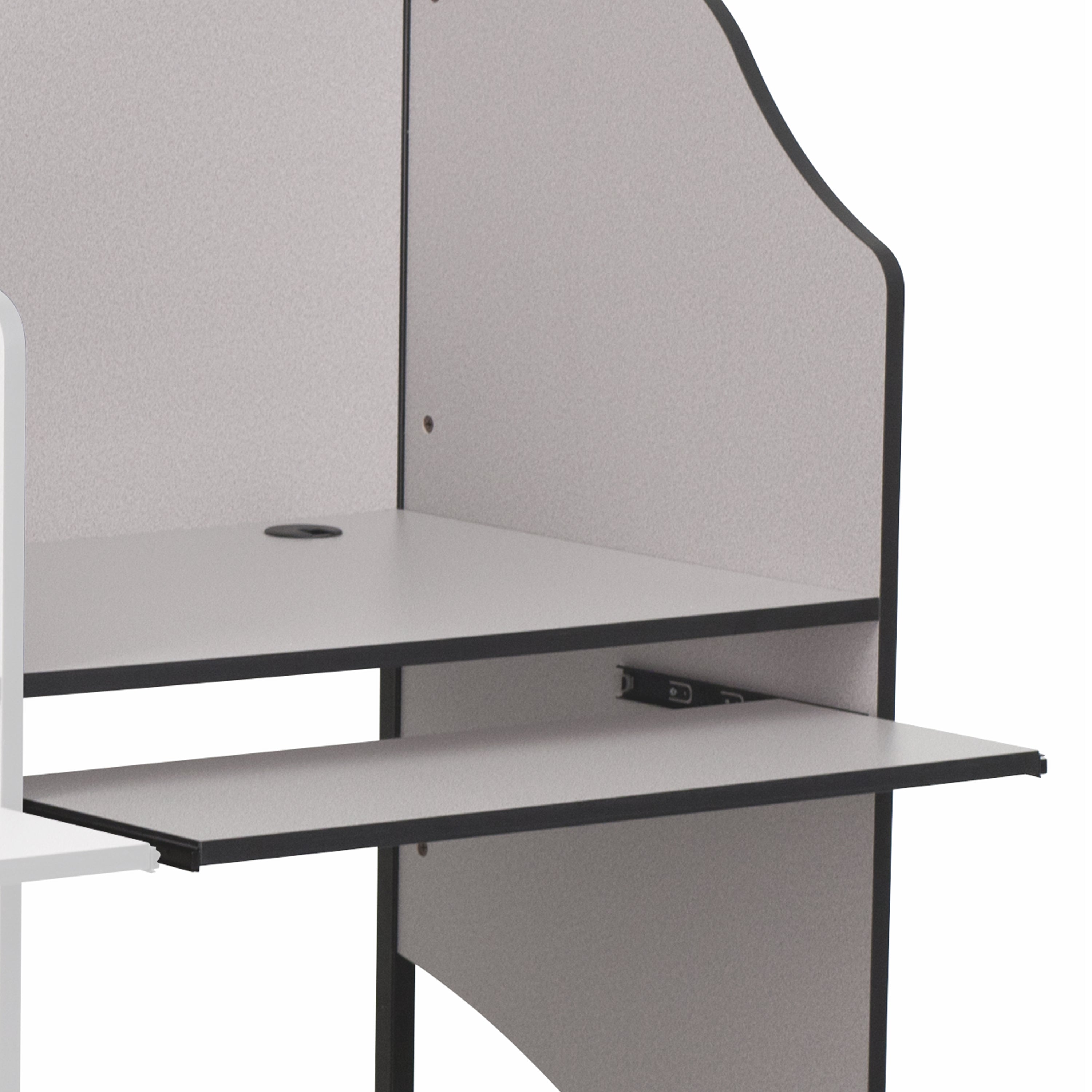 Jordan Add-On Study Carrel in Nebula Grey Finish