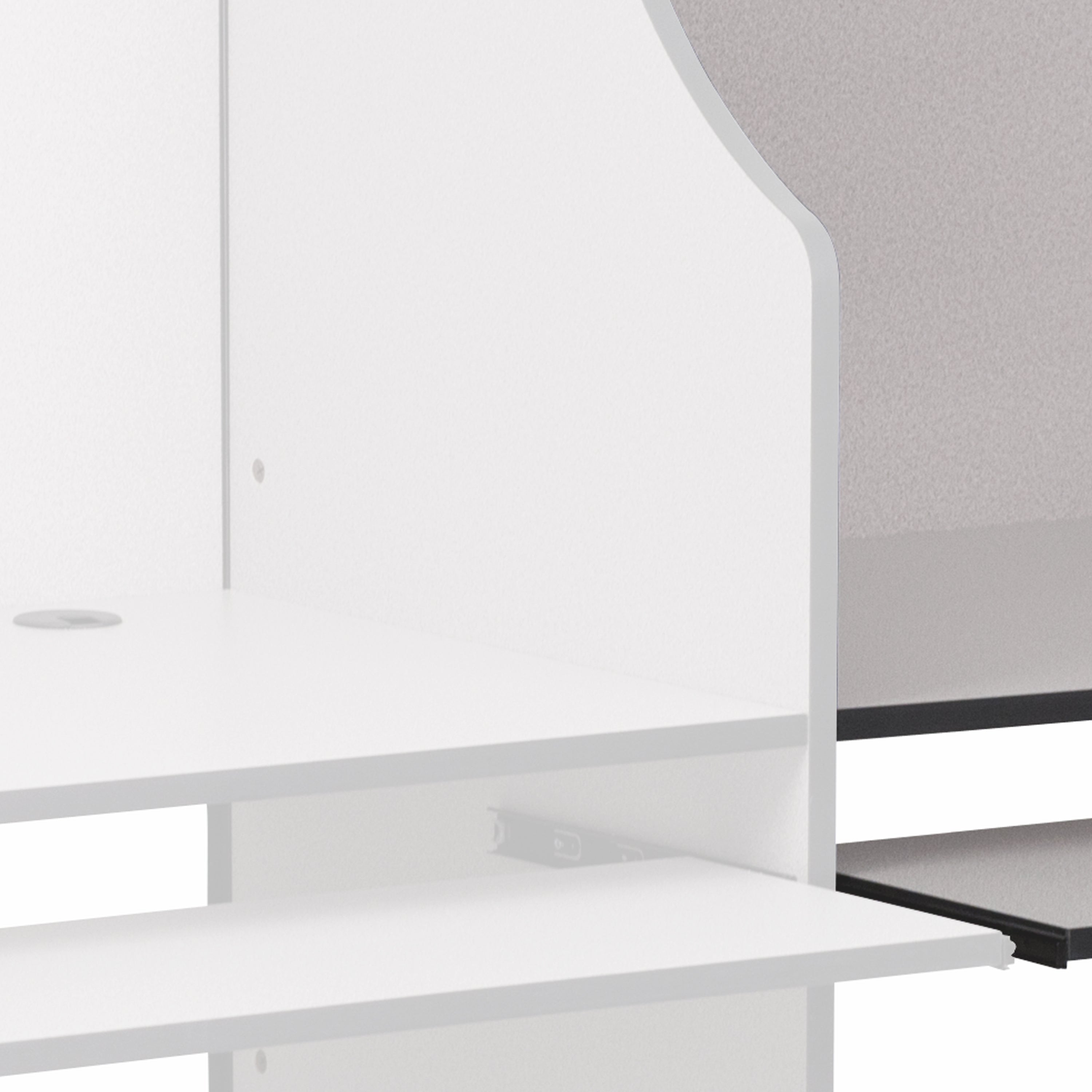 Jordan Add-On Study Carrel in Nebula Grey Finish