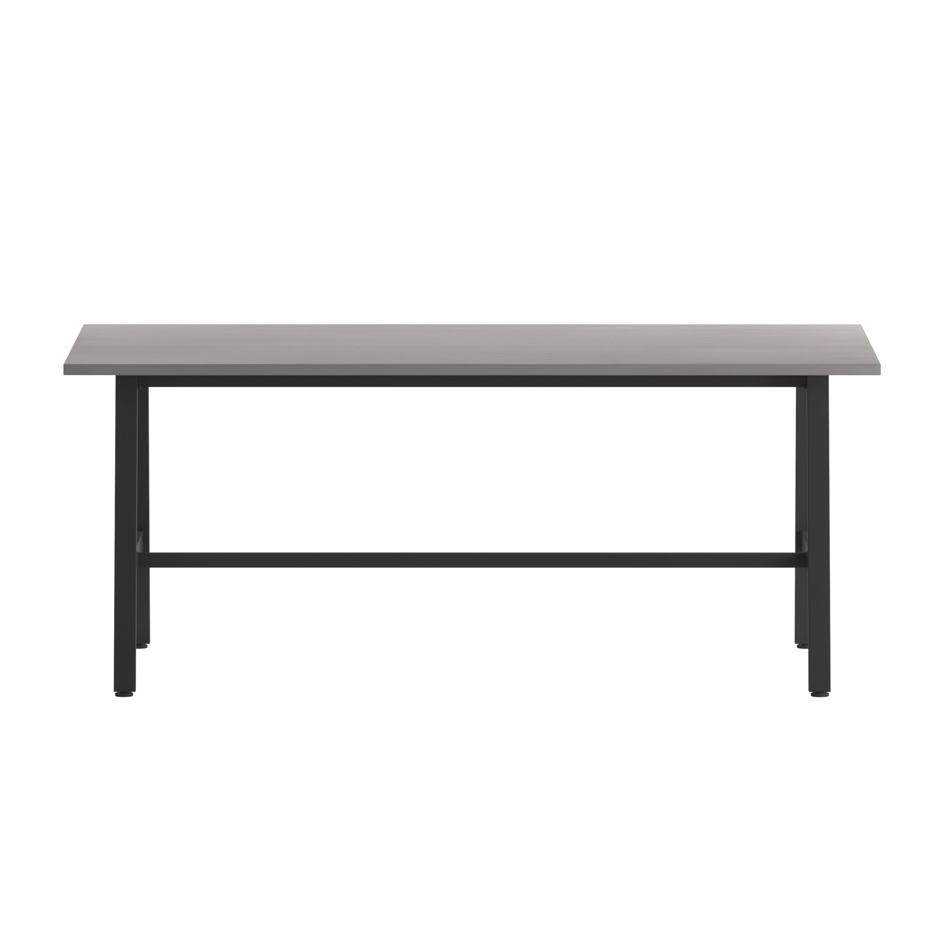 Redmond Commercial 72x36 Conference Table with 1" Thick Double Sided Laminate Table Top with PVC Edging and Heavy Duty A-Frame Steel Base, Gray Oak