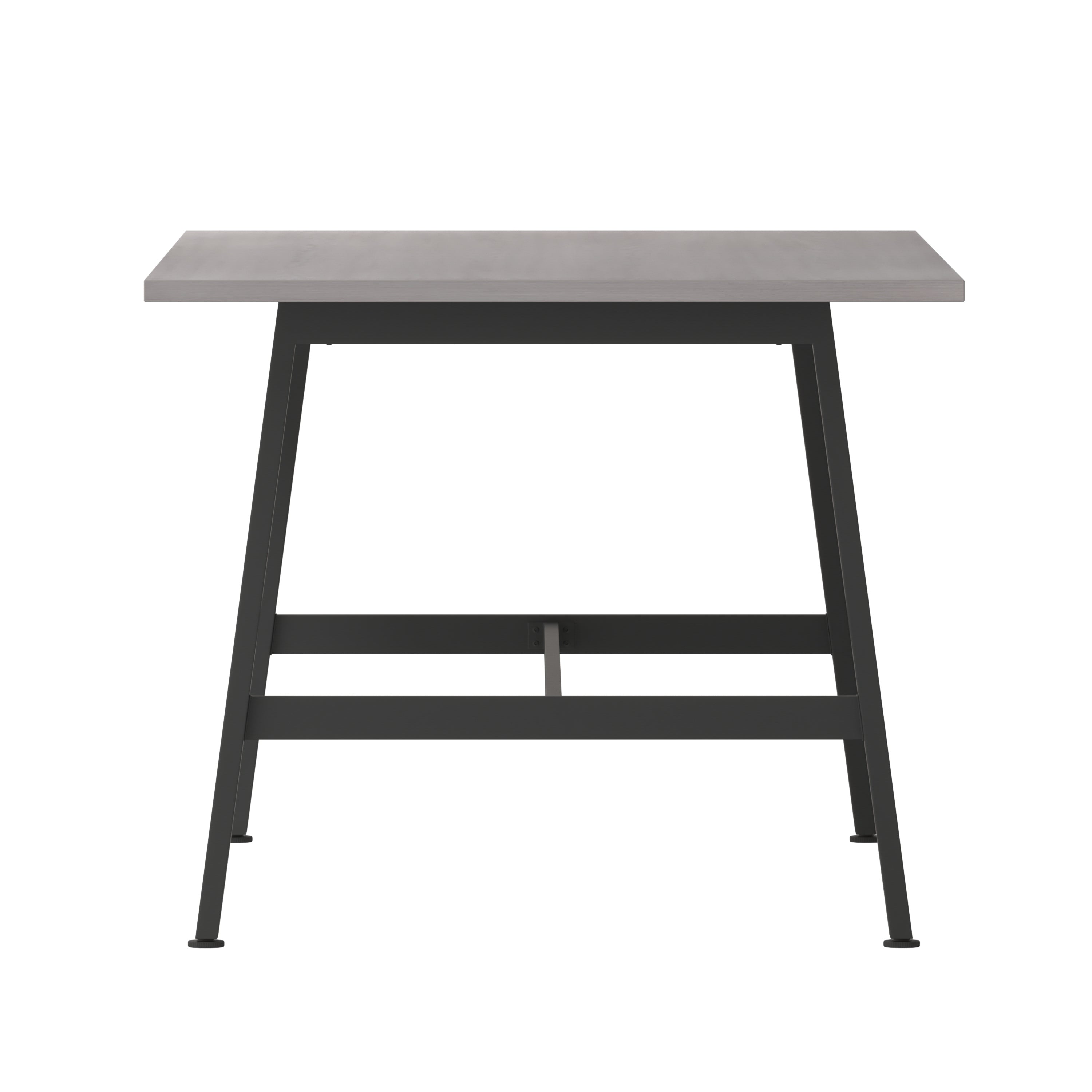 Redmond Commercial 72x36 Conference Table with 1" Thick Double Sided Laminate Table Top with PVC Edging and Heavy Duty A-Frame Steel Base, Gray Oak
