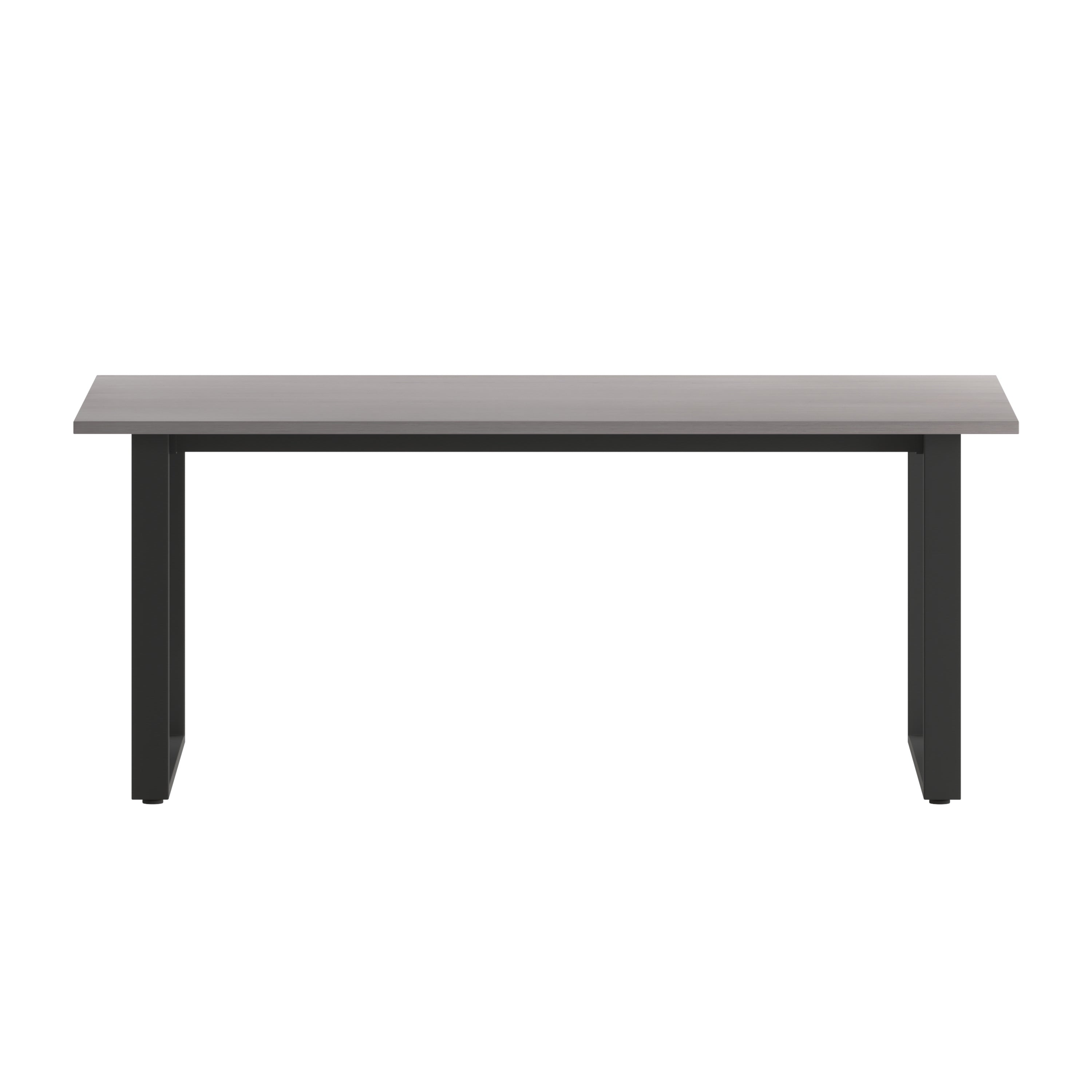 Redmond Commercial 72x36 Conference Table with 1" Thick Double Sided Laminate Table Top with PVC Edging and Heavy Duty U-Frame Steel Base, Gray Oak