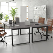 Redmond Commercial 72x36 Conference Table with 1" Thick Double Sided Laminate Table Top with PVC Edging and Heavy Duty U-Frame Steel Base, Gray Oak