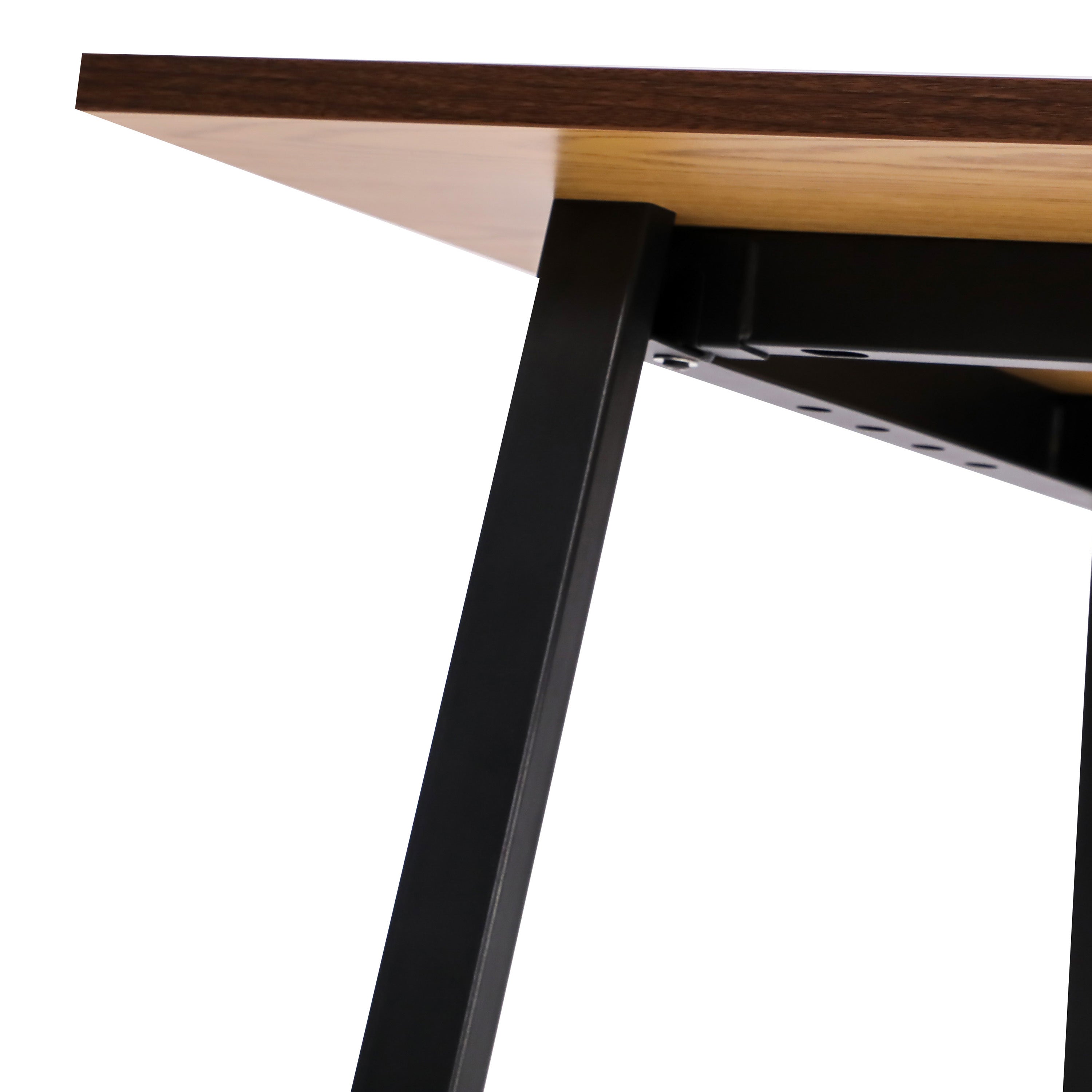 Redmond Commercial 72x36 Conference Table with 1" Thick Double Sided Laminate Table Top with PVC Edging and Heavy Duty A-Frame Steel Base, Walnut
