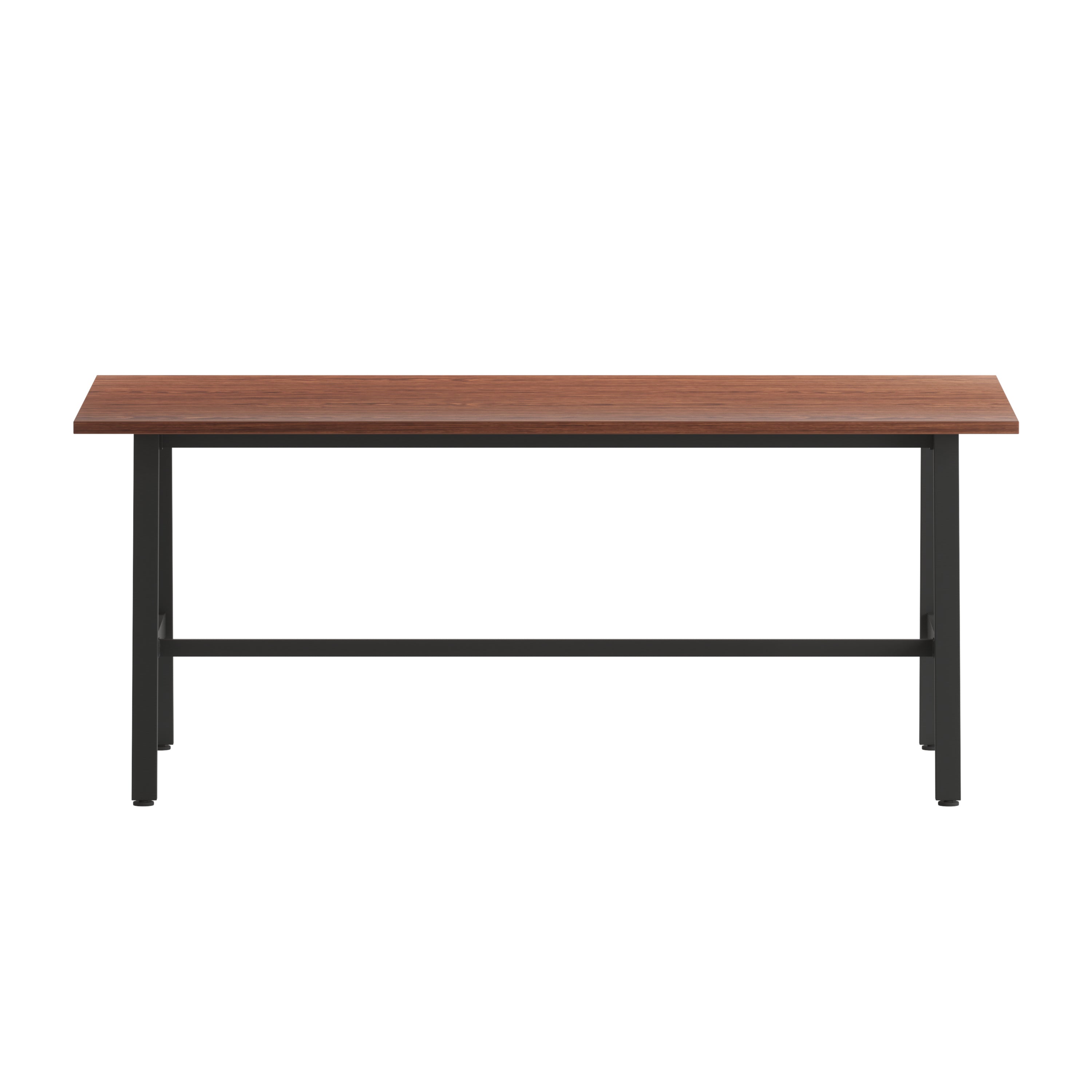 Redmond Commercial 72x36 Conference Table with 1" Thick Double Sided Laminate Table Top with PVC Edging and Heavy Duty A-Frame Steel Base, Walnut