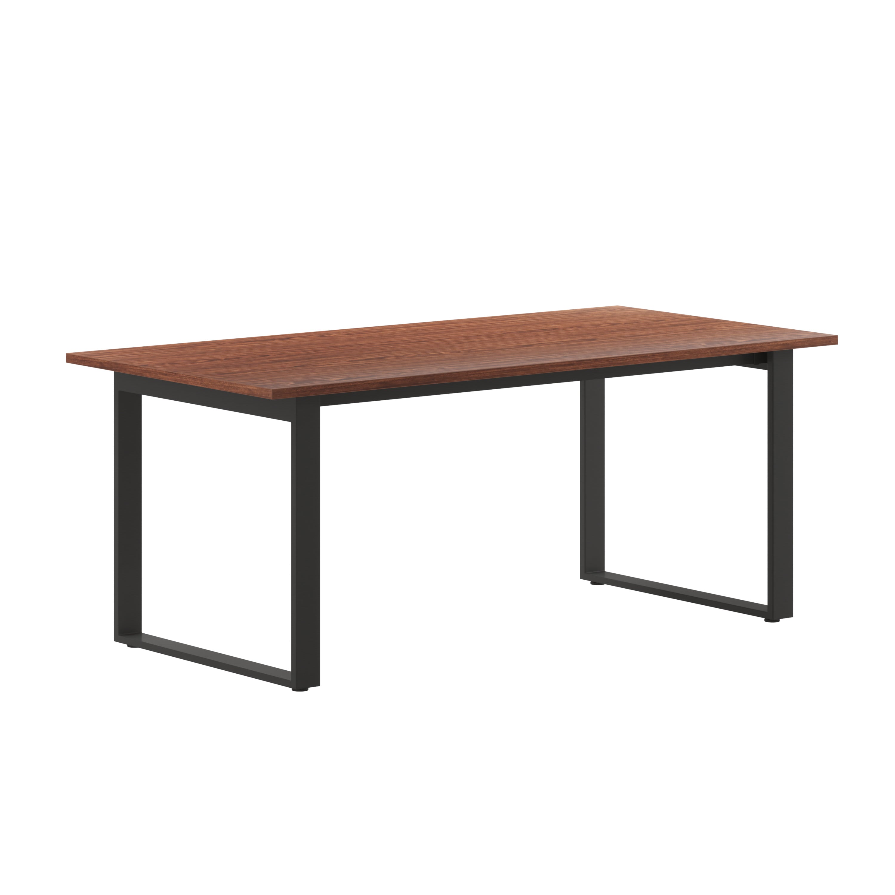Redmond Commercial 72x36 Conference Table with 1" Thick Double Sided Laminate Table Top with PVC Edging and Heavy Duty U-Frame Steel Base, Walnut