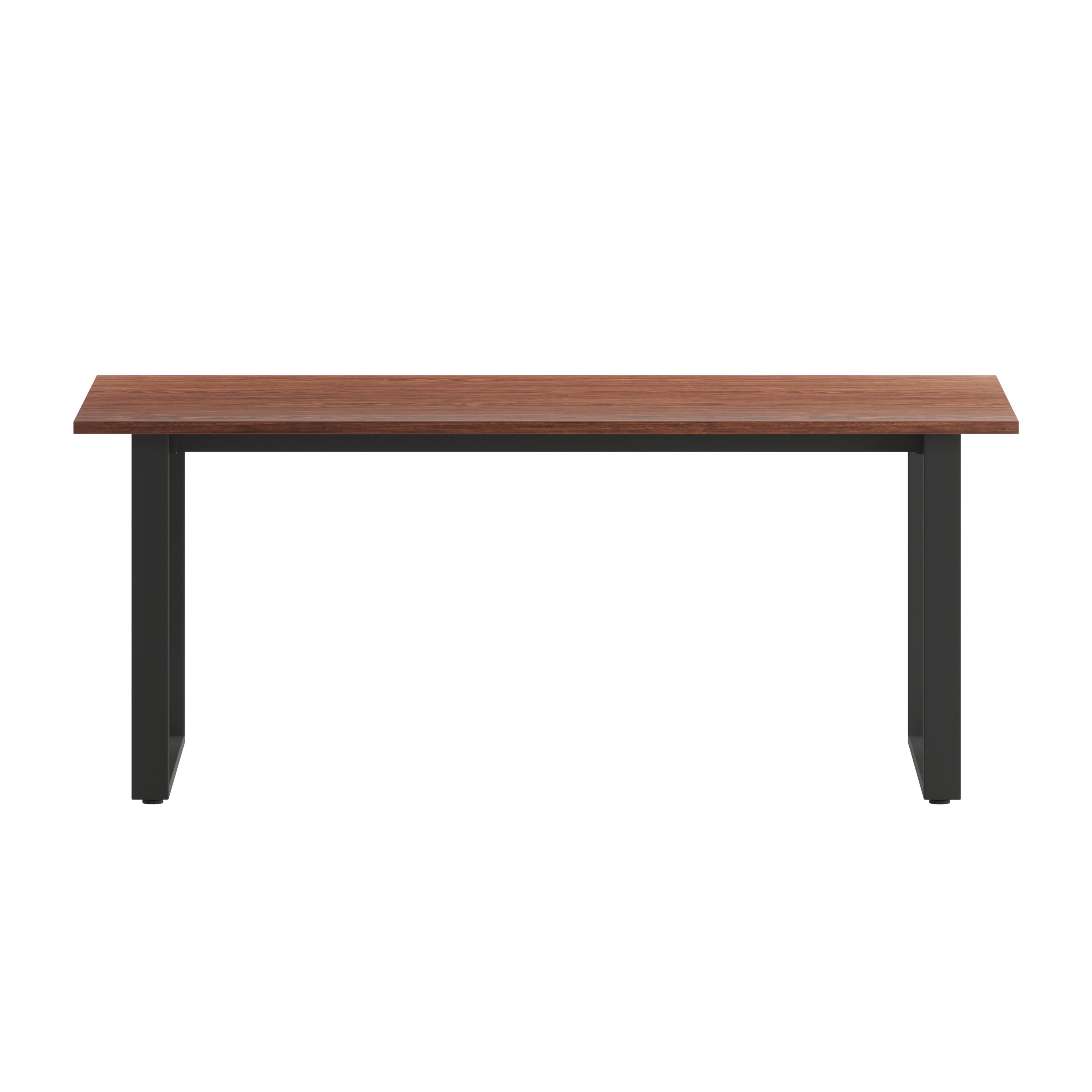Redmond Commercial 72x36 Conference Table with 1" Thick Double Sided Laminate Table Top with PVC Edging and Heavy Duty U-Frame Steel Base, Walnut