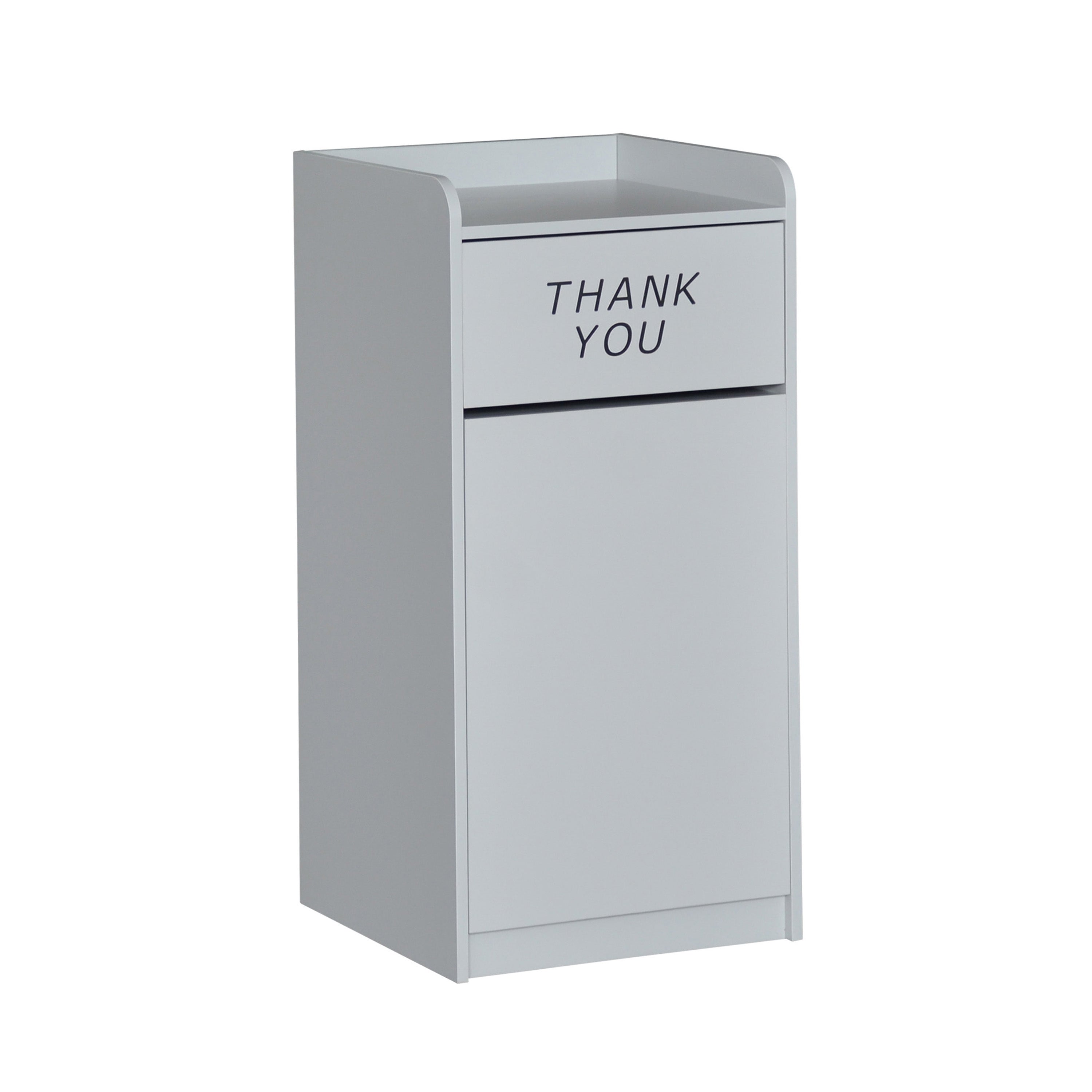 Sony Wood Tray Top Receptacle in Gray