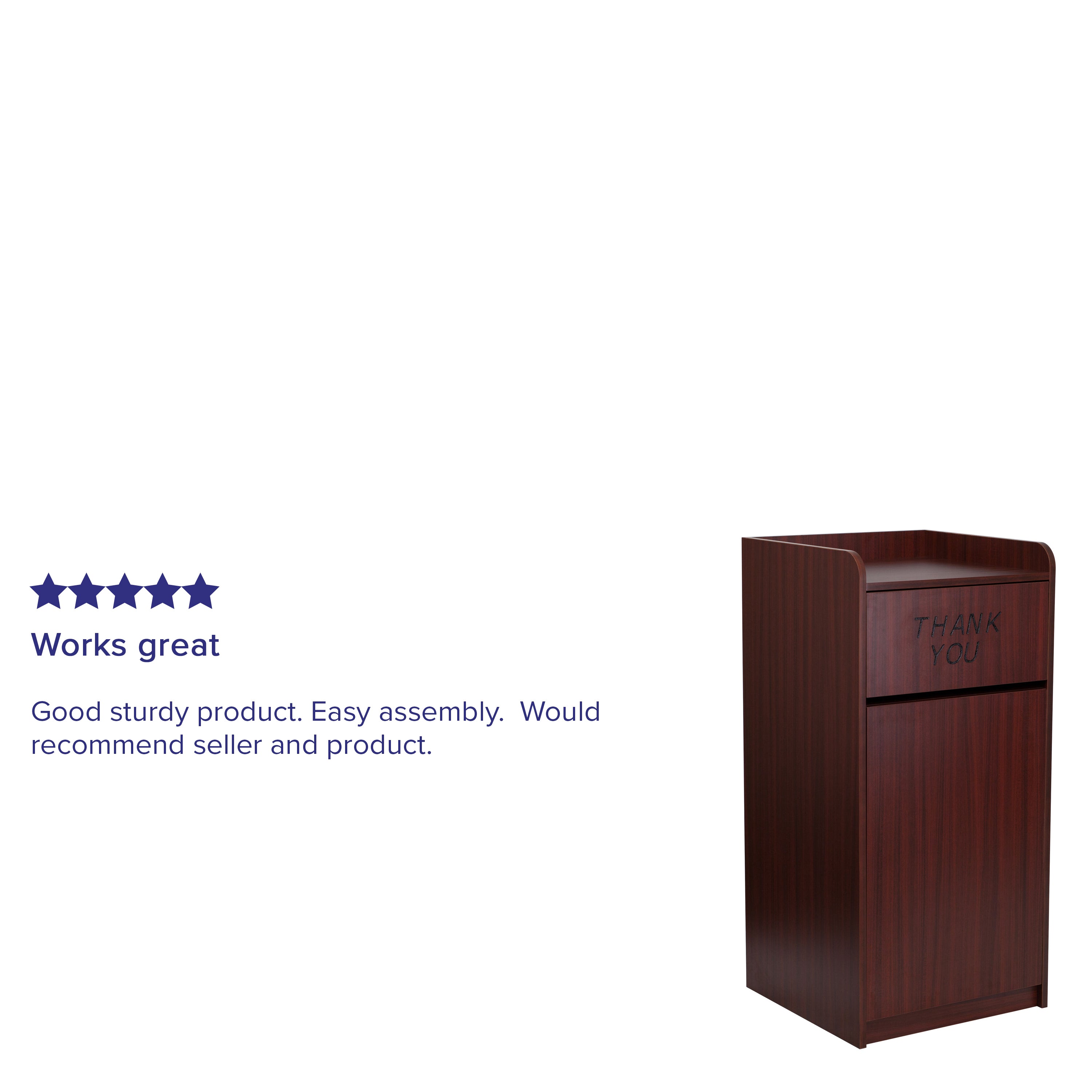 Sony Wood Tray Top Receptacle in Mahogany