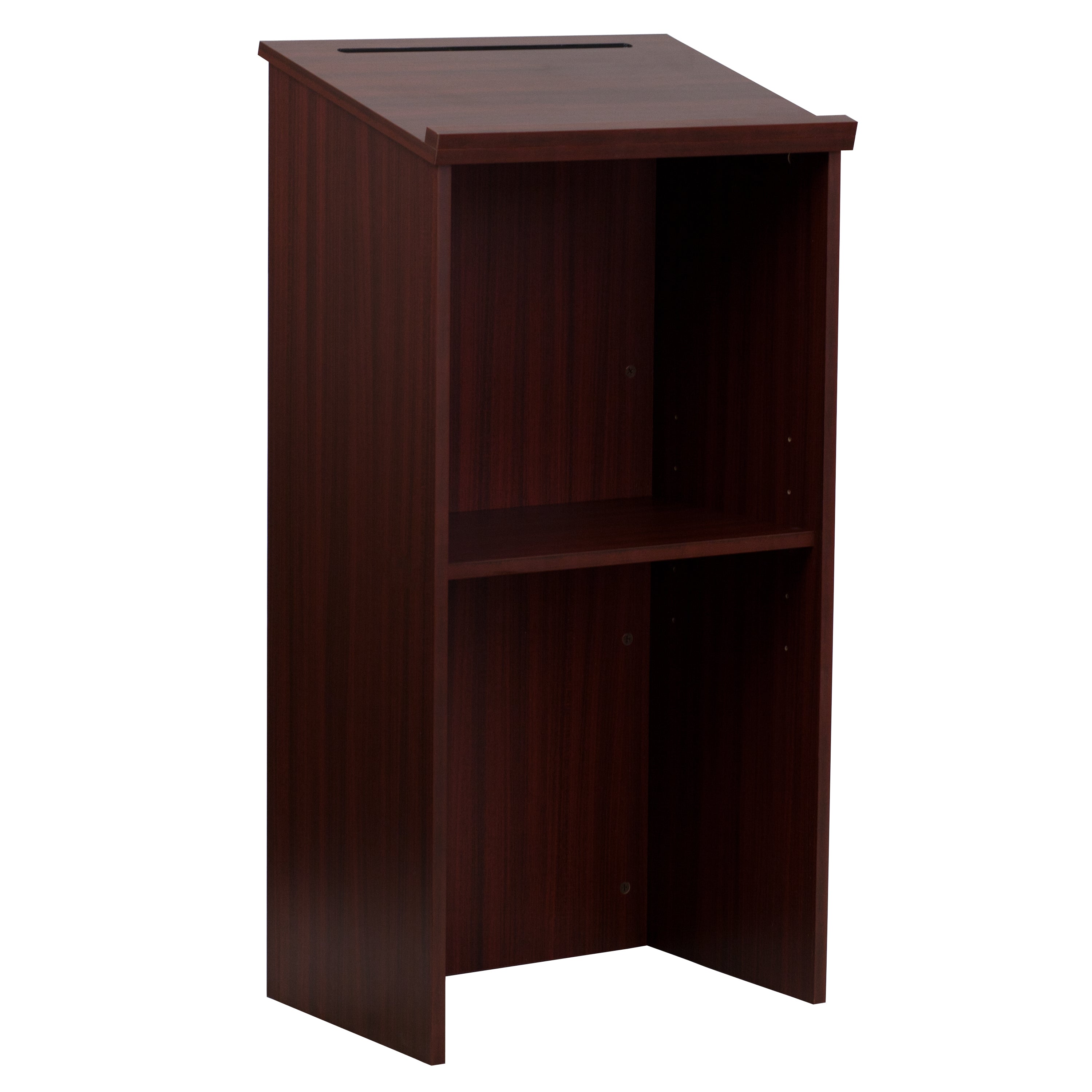 Mysta Stand-Up Wood Lectern in Mahogany