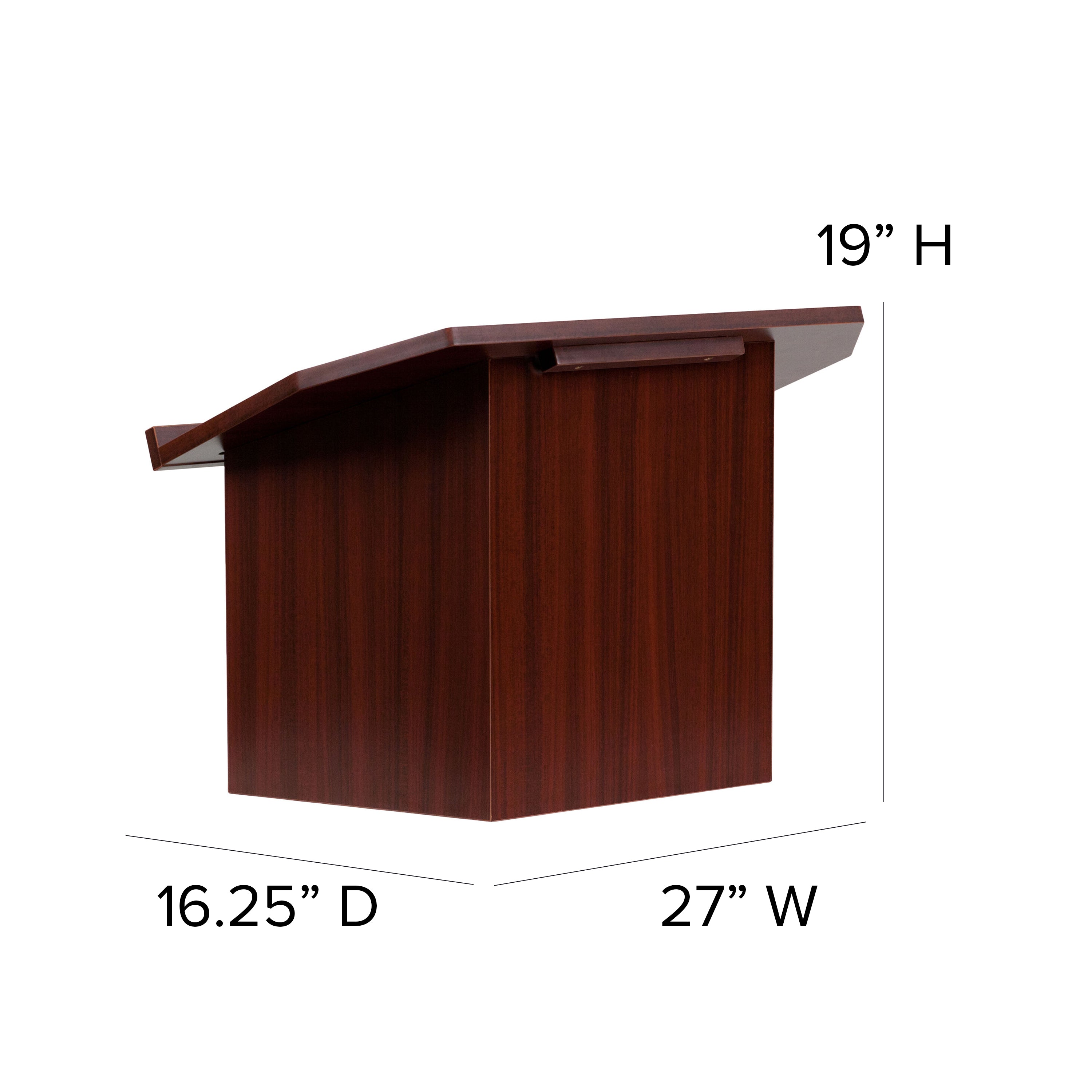 Mysta Foldable Tabletop Lectern in Mahogany